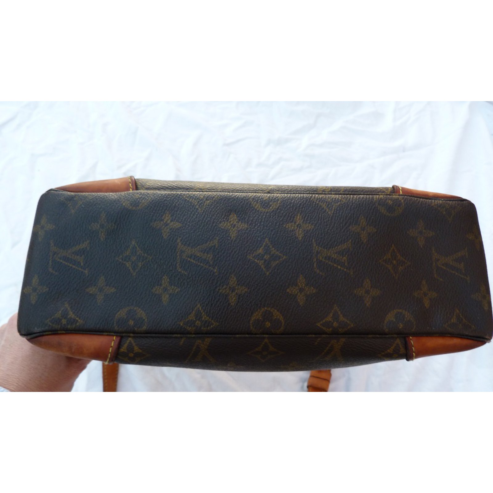 Louis Vuitton Boulogne bag Light brown Leather Cloth ref.87818 - Joli Closet