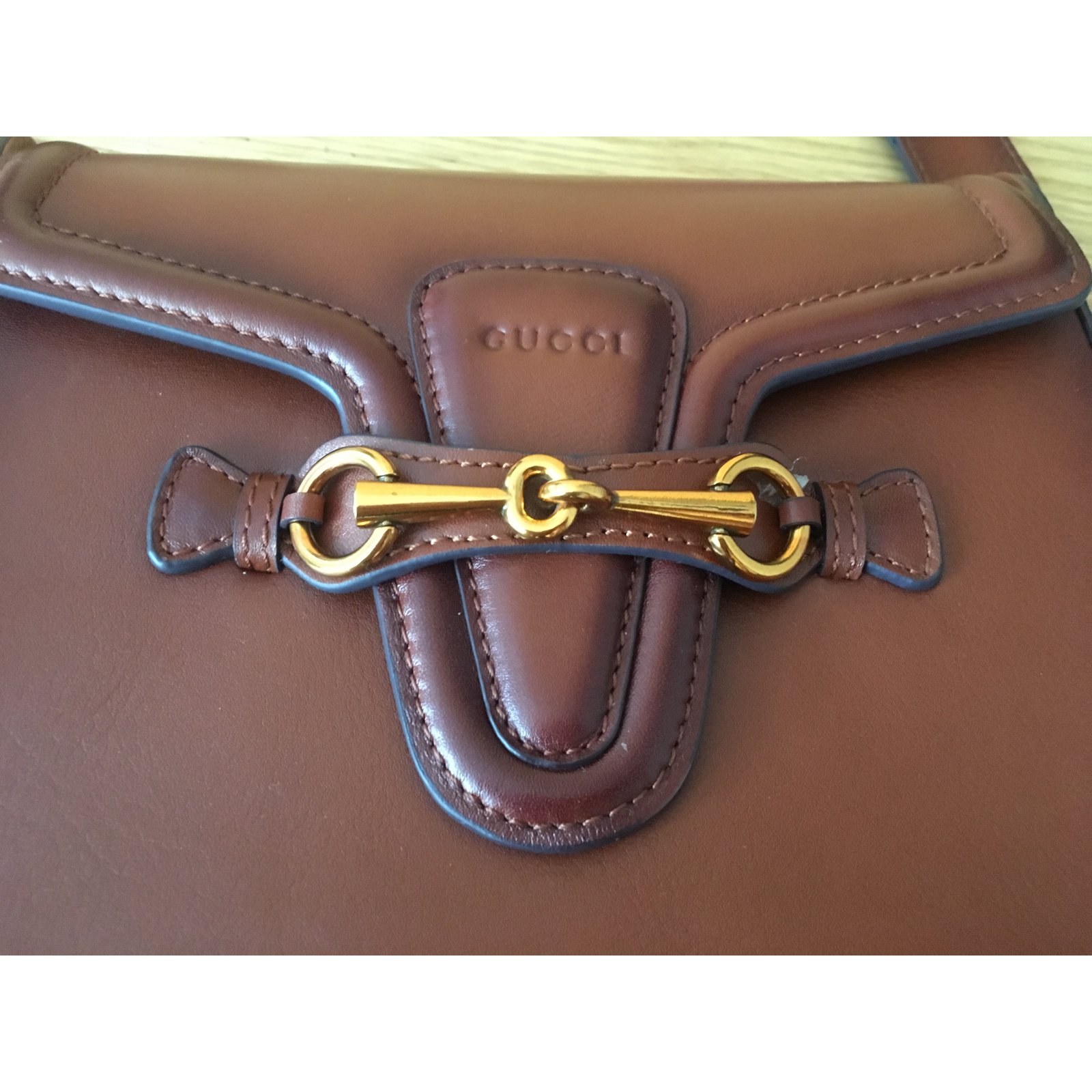 Gucci Shimmer Line Brown Leather ref.670798 - Joli Closet