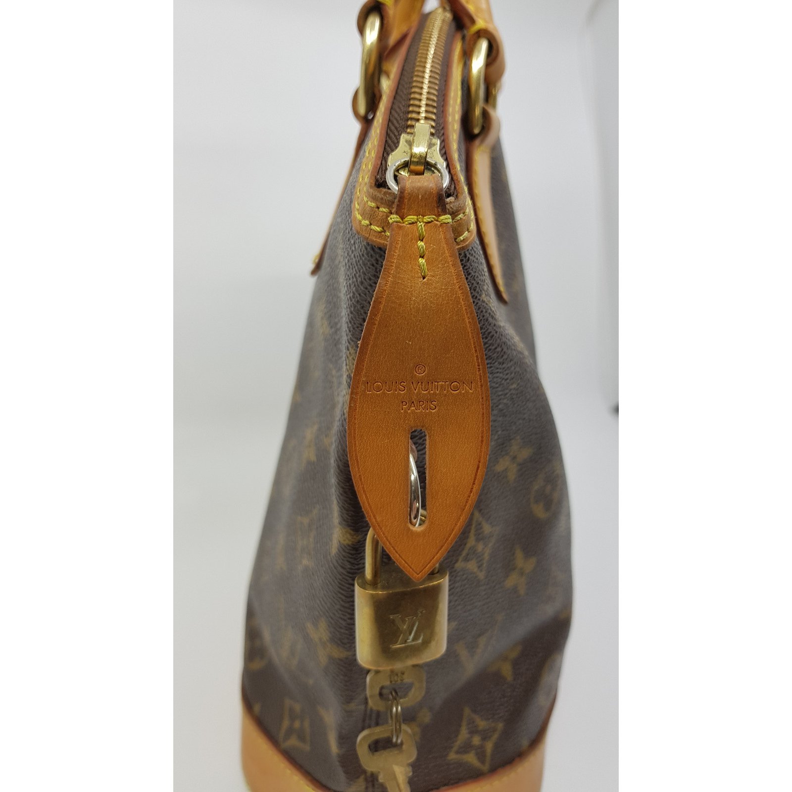 Lockit cloth tote Louis Vuitton Brown in Cloth - 15703359
