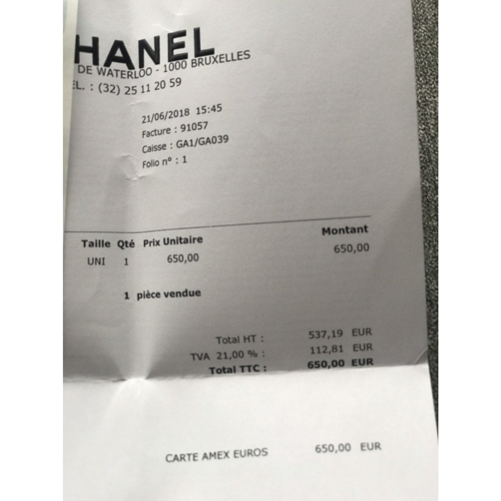 Chanel Receipt – expenseFAST