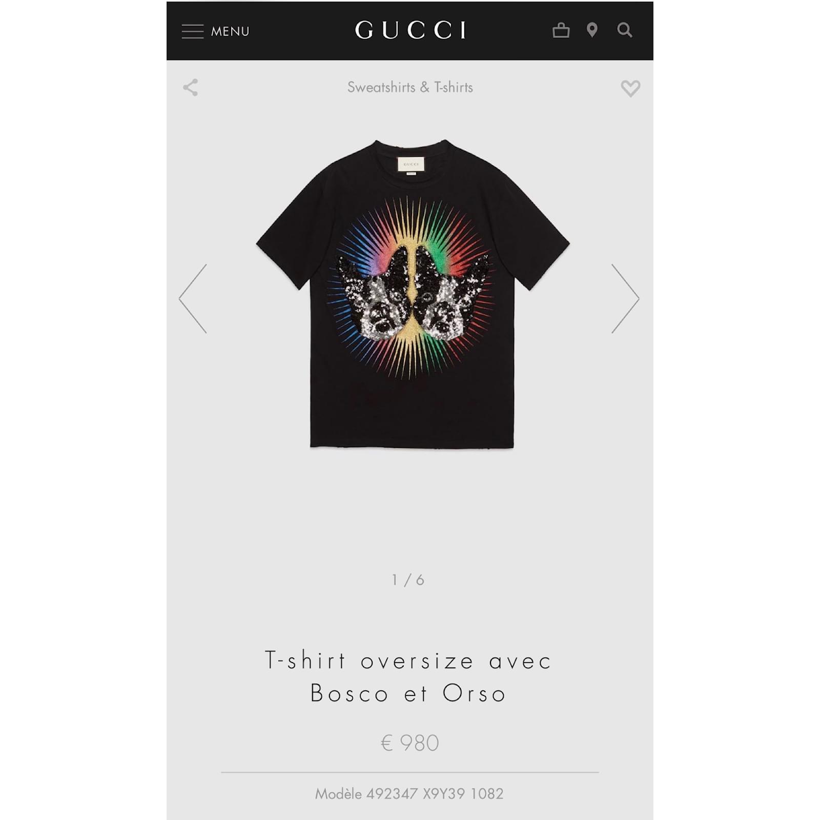 Gucci Bosco et Bear Black Cotton ref.88255 - Joli Closet