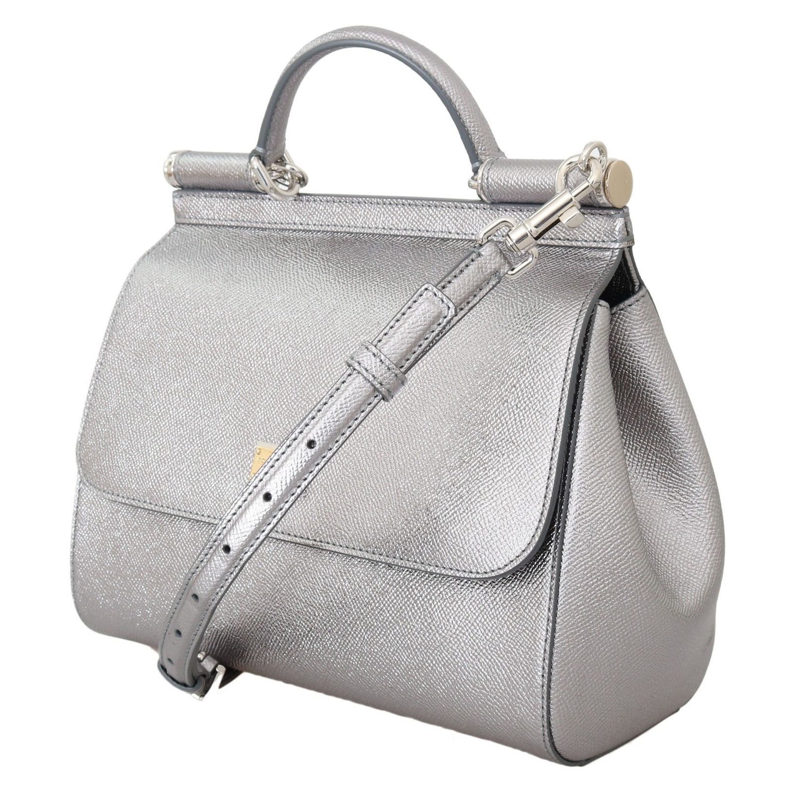 Dolce & Gabbana silver leather MISS SICILY bag Silvery ref.88425