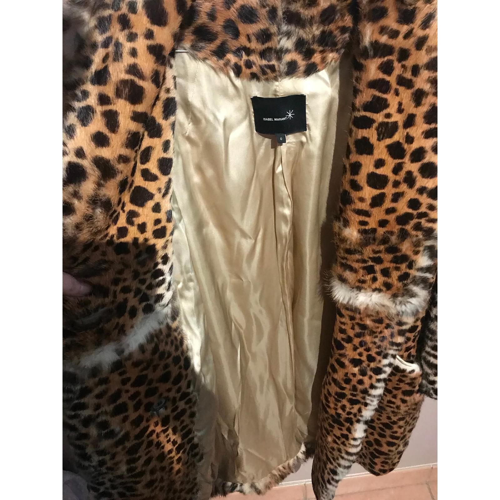 ブルゾン Isabel Marant Leopard-Print Zip-Up Coat Isabel Marant Hooded vinyl jacket cracked effect | The