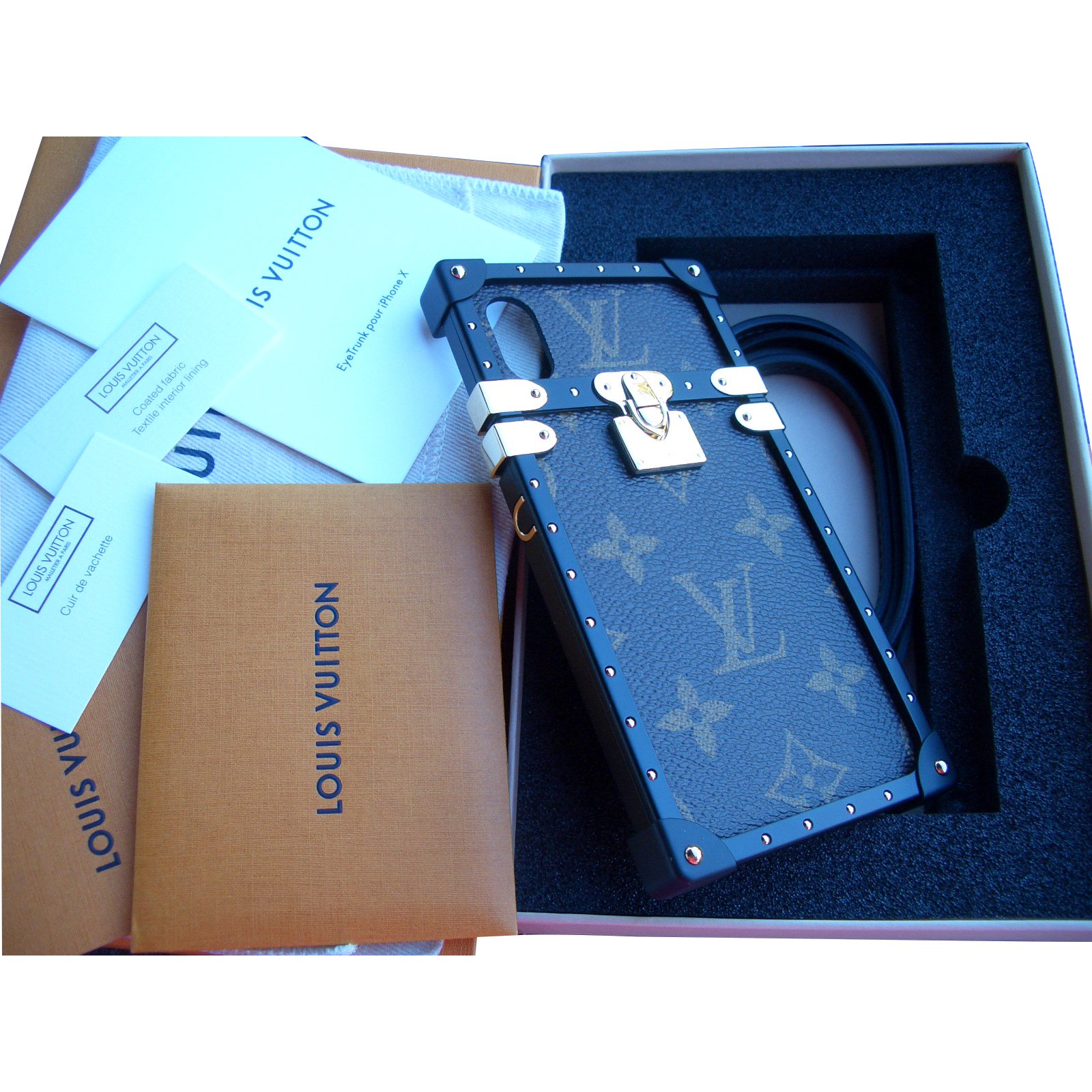 Louis Vuitton iPhone X & XS case Brown Leather ref.88905 - Joli Closet