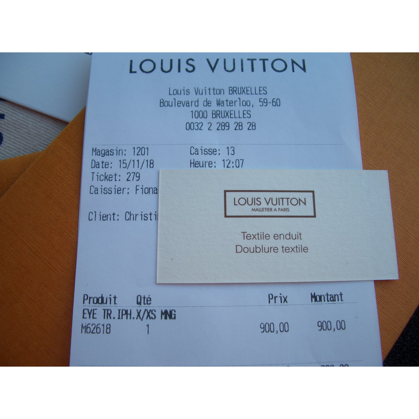 LOUIS VUITTON Eye Trunk iPhone X XS case strap M62618