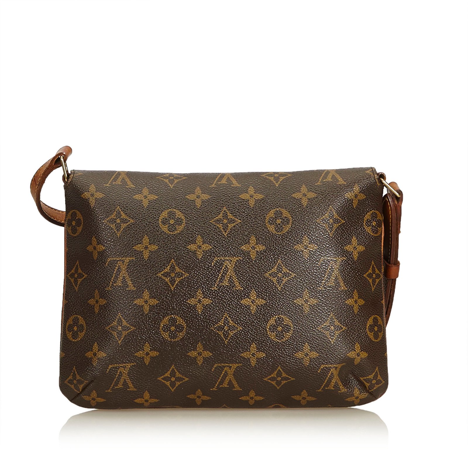 Louis Vuitton Monogram Musette Tango Short Strap Brown Leather Cloth  ref.89200 - Joli Closet
