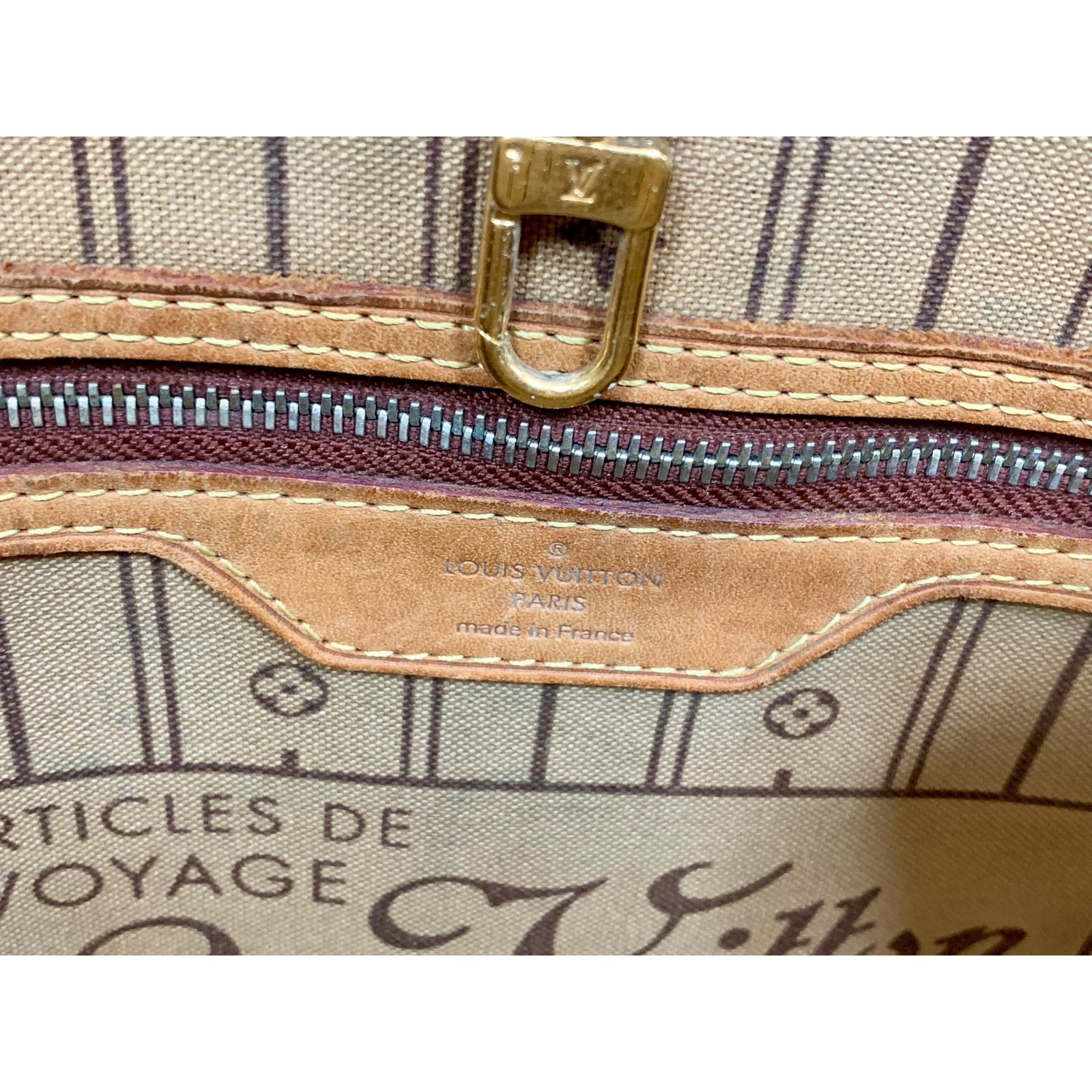 Louis Vuitton Neverfull MM Monogram Brown Leather ref.135630 - Joli Closet