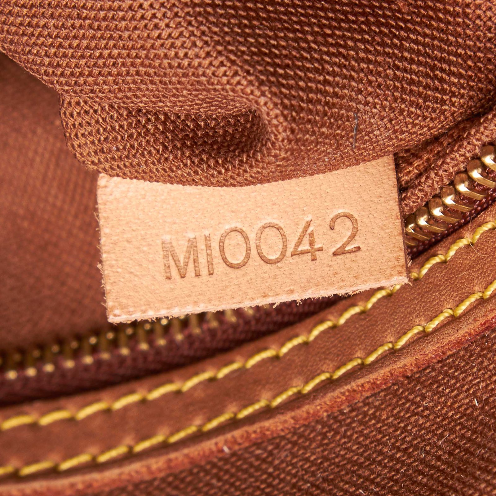Louis Vuitton Monogram Looping Mini Brown Leather Cloth ref.108189