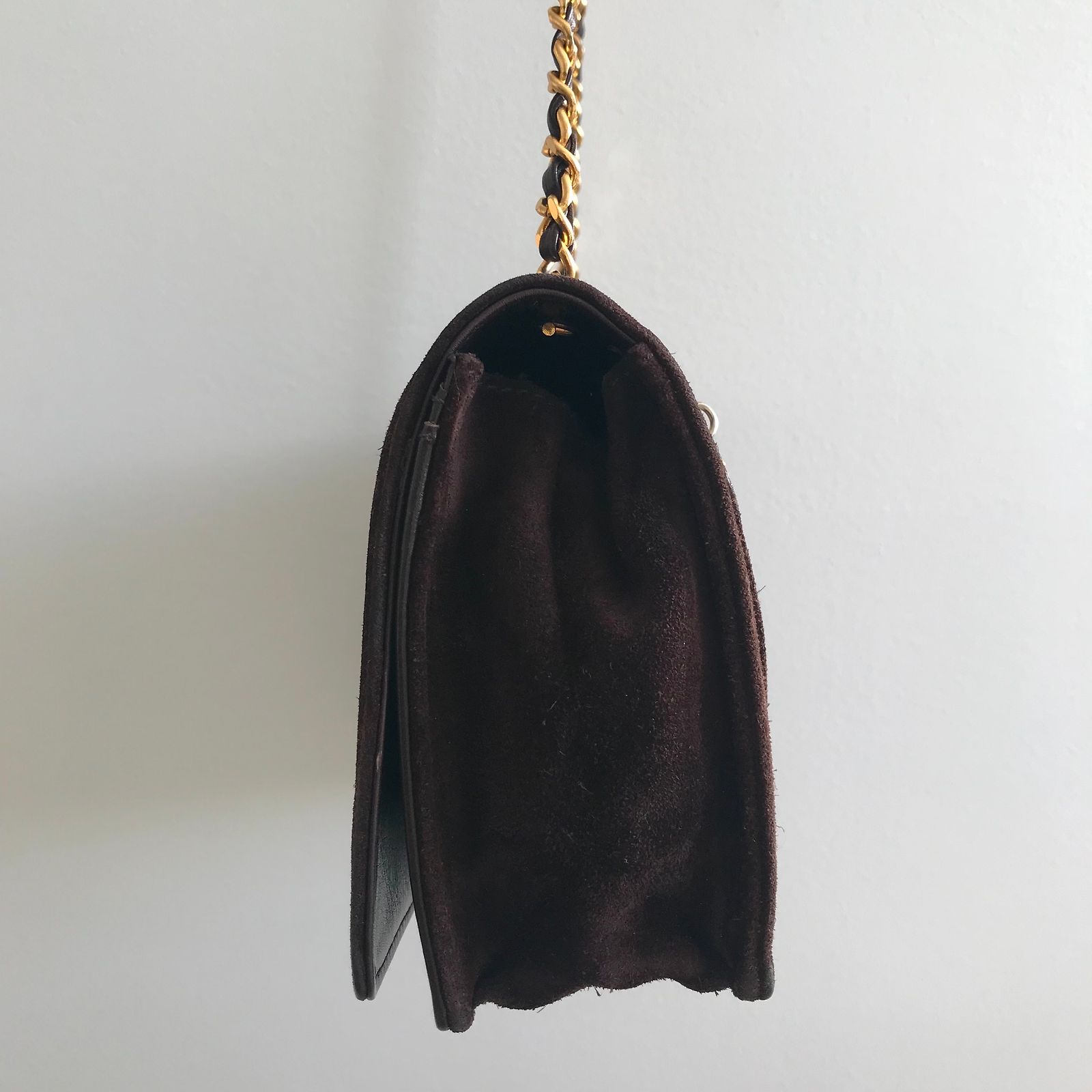 Chanel Suede Wallet on Chain Bag Brown Leather ref.JC89691 (Sold 