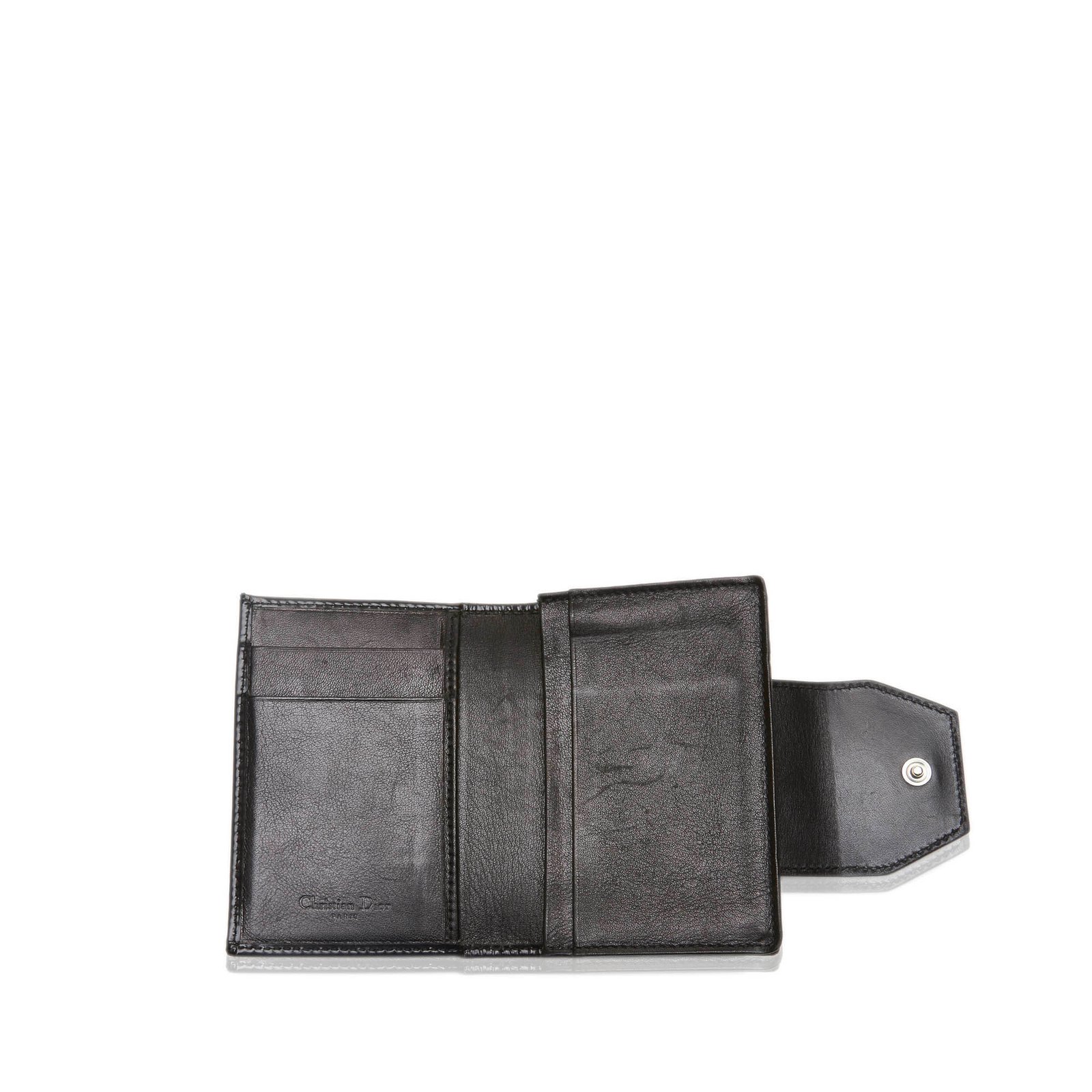 Dior Leather Business Card Holder Black ref.89777 - Joli Closet
