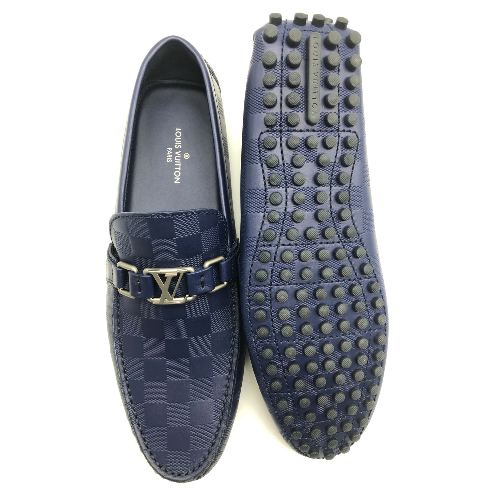 Hockenheim leather flats Louis Vuitton Blue size 13 US in Leather - 29249410