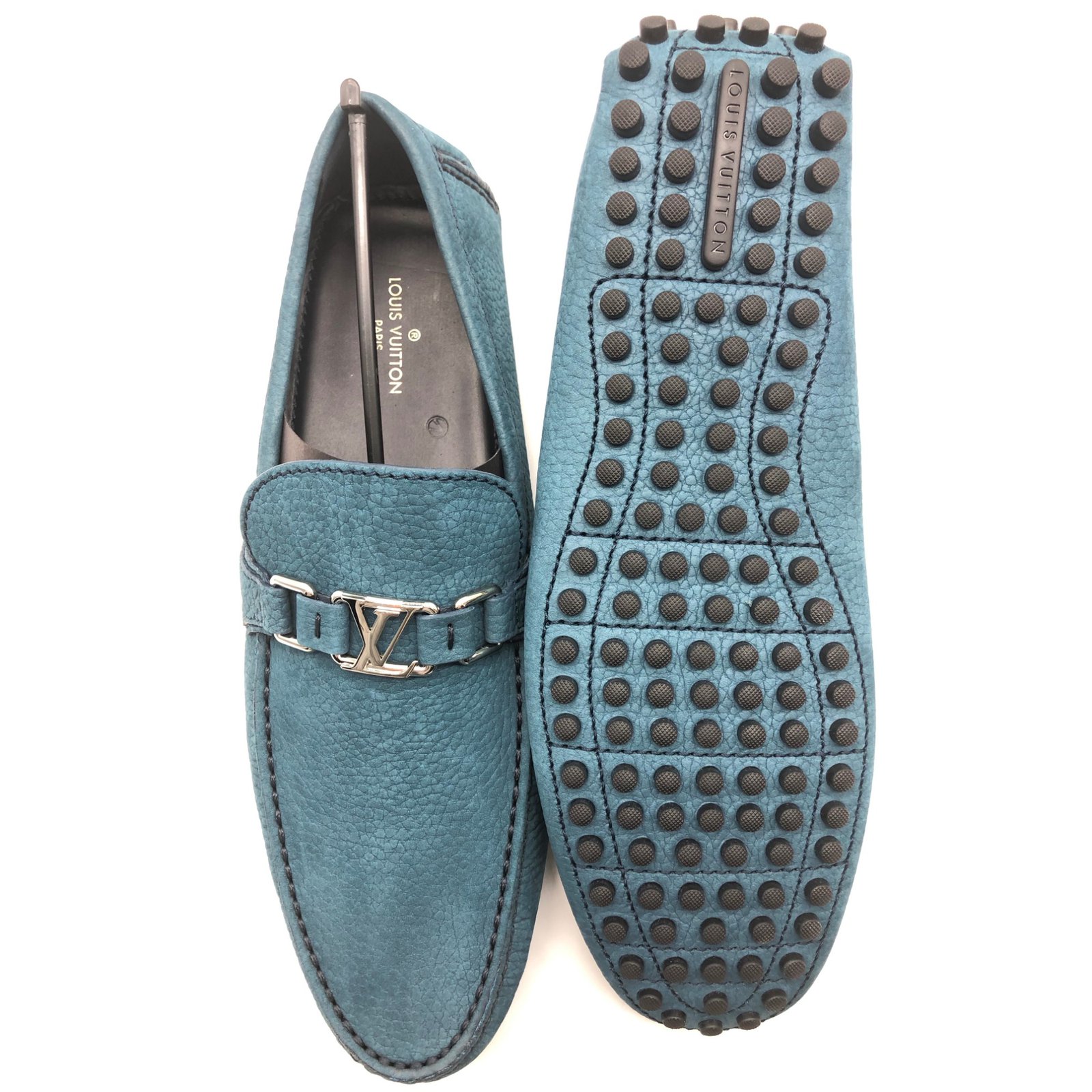 Louis Vuitton, Shoes, Louis Vuitton Blue Epi Leather Hockenheim Slip On  Loafers Size 9 M
