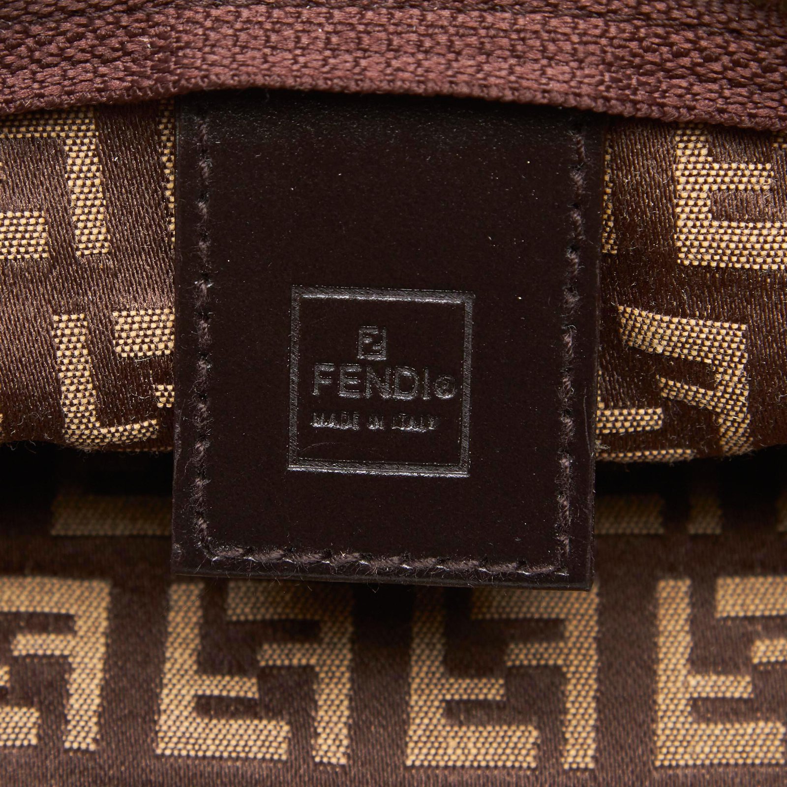 Fendi Brown Zucchino Pochette Beige Cloth Cloth ref.781960 - Joli Closet