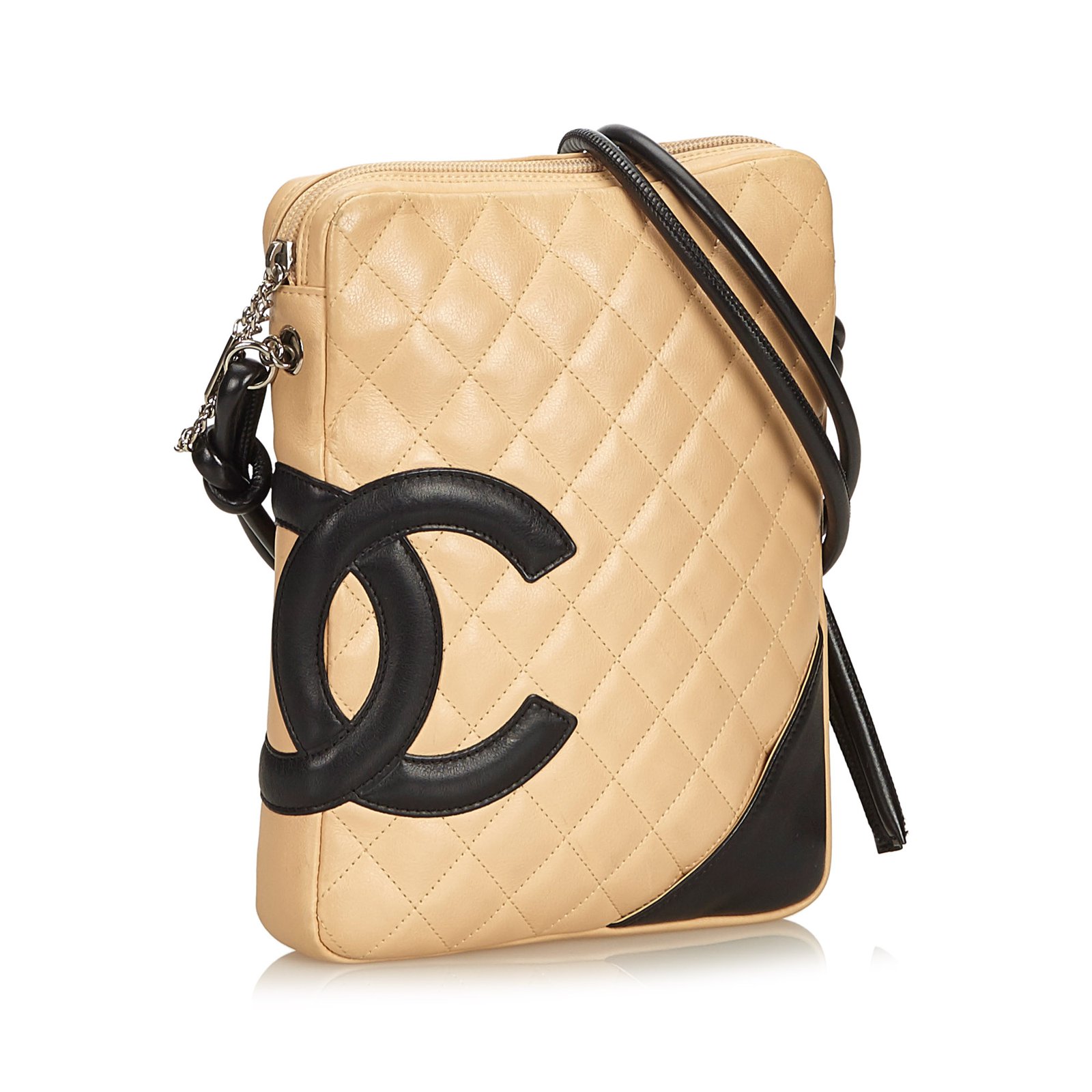 Chanel Cambon Line Crossbody Bag Brown Black Beige Leather ref.90548 - Joli  Closet