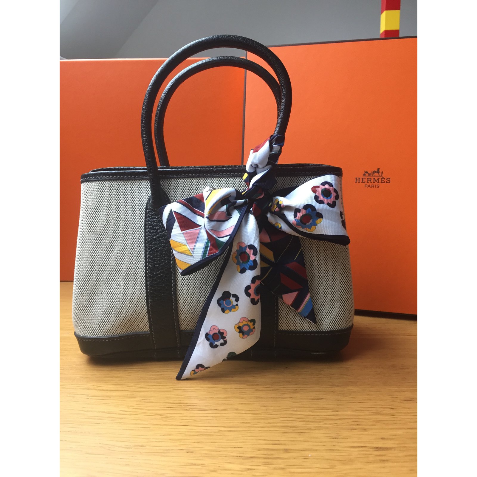 Garden Party Hermes bag with mini twilly
