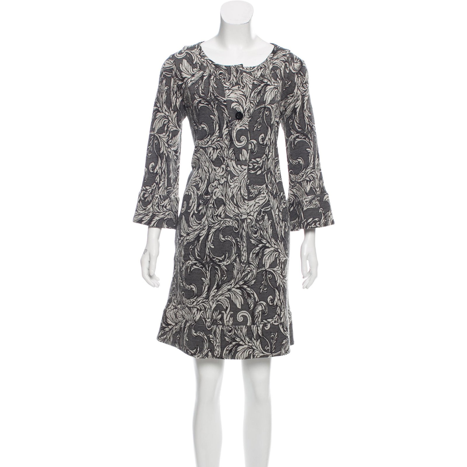 Diane Von Furstenberg Gaby wool dress Grey Dark grey Acrylic ref.90592 ...