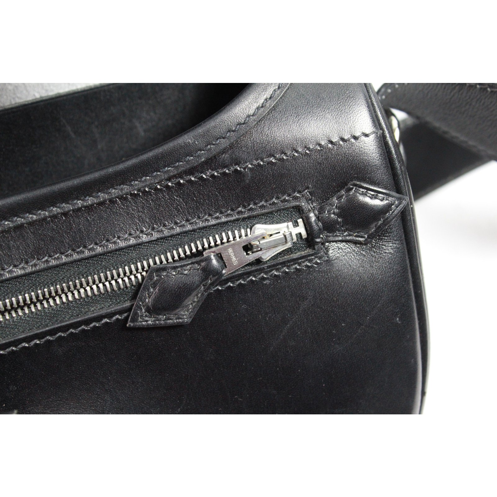 Hermès Golf ball bag Black Leather ref.90674 - Joli Closet