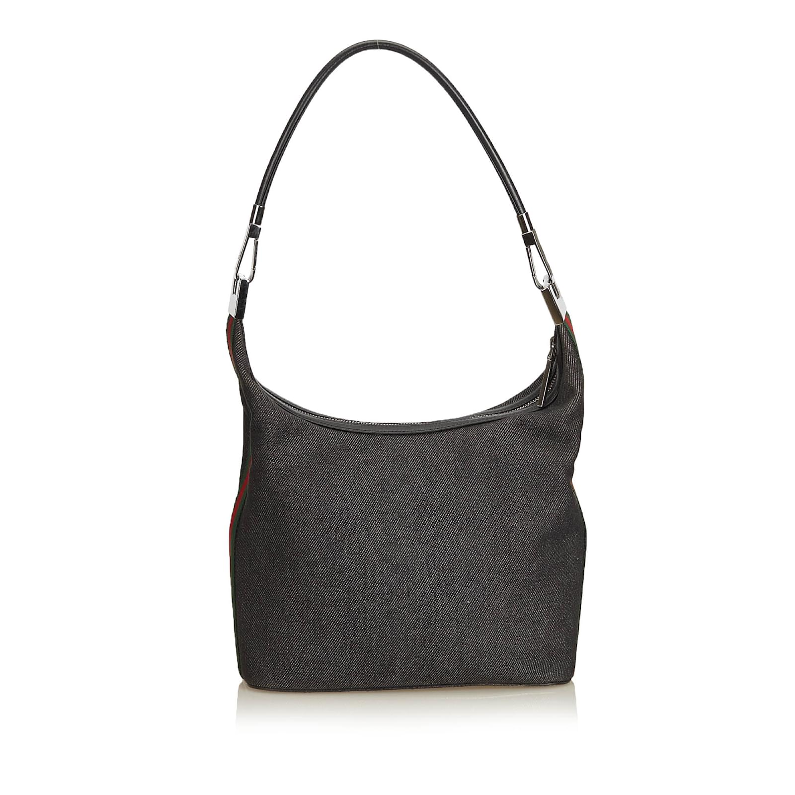 Gucci Web Denim Shoulder Bag Handbags Leather Other Cloth Gucci Web Denim Shoulder Bag Handbags Leather Other Cloth Multiple Colors Grey Ref 90715 Joli Closet