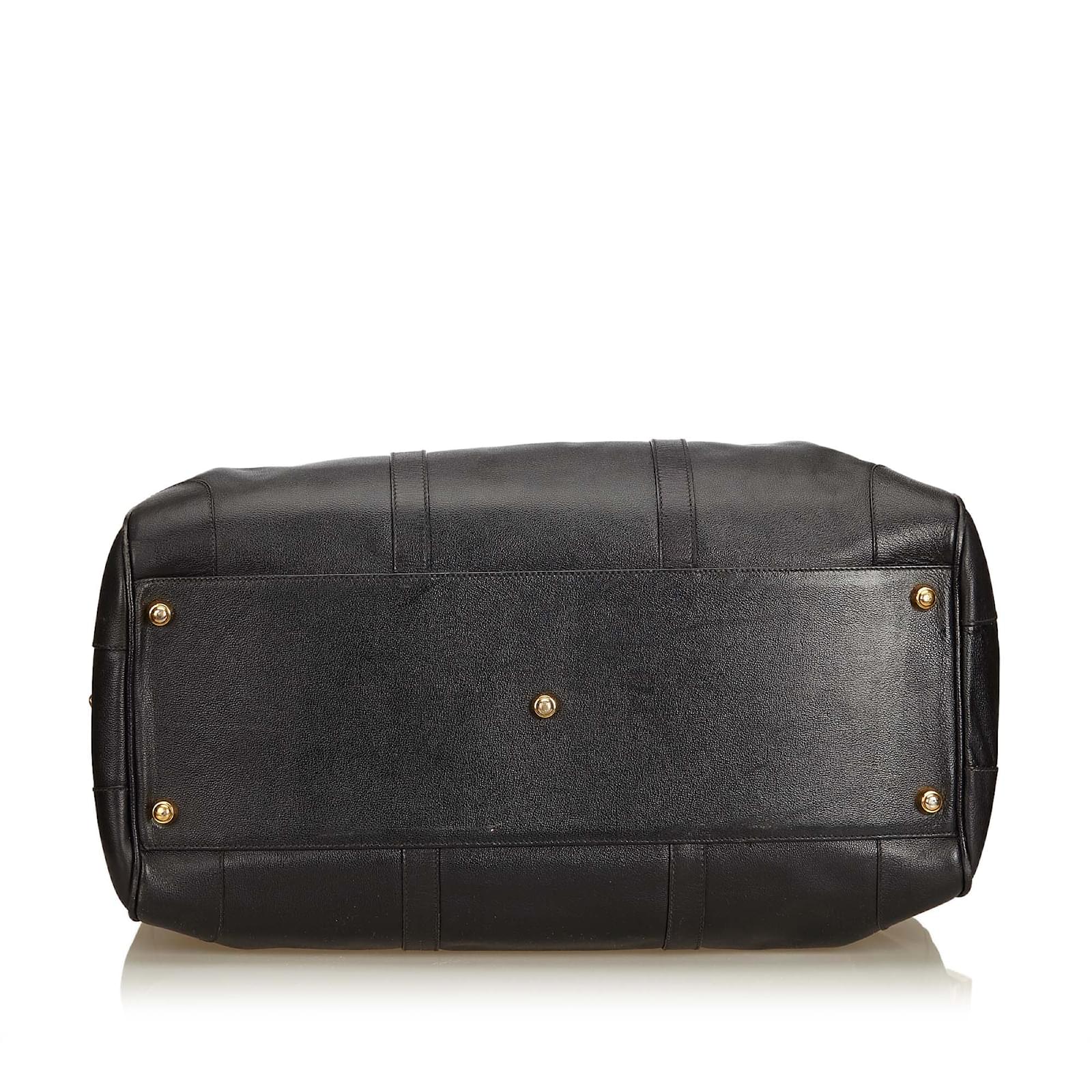 Gucci Leather Duffle Bag Black ref 