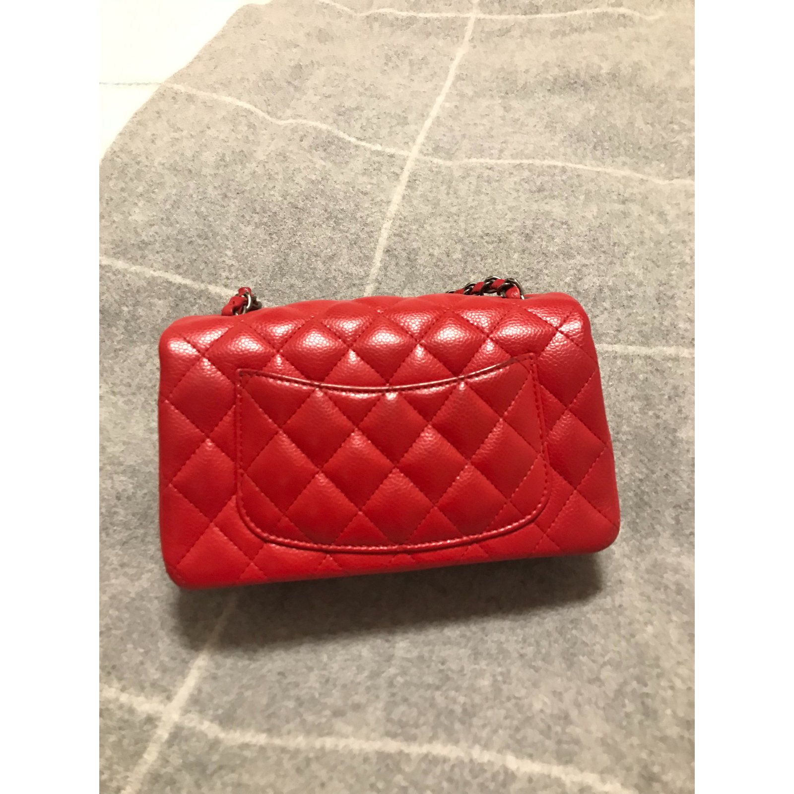 Timeless Chanel Mini 8'´ Red Patent leather ref.91016 - Joli Closet