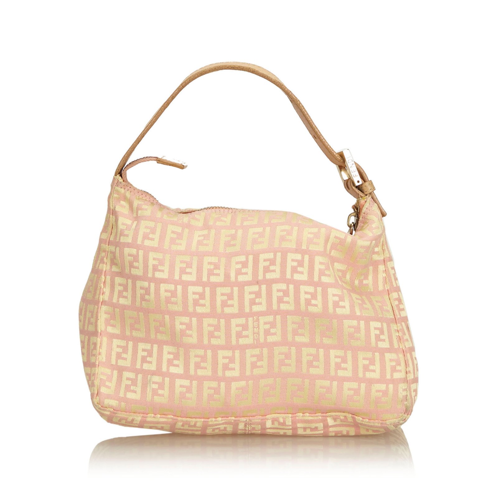 FENDI Shoulder Bag Coated Canvas Zucca Zucchino Canvas Pink Brown Auth  jk987 ref.533924 - Joli Closet