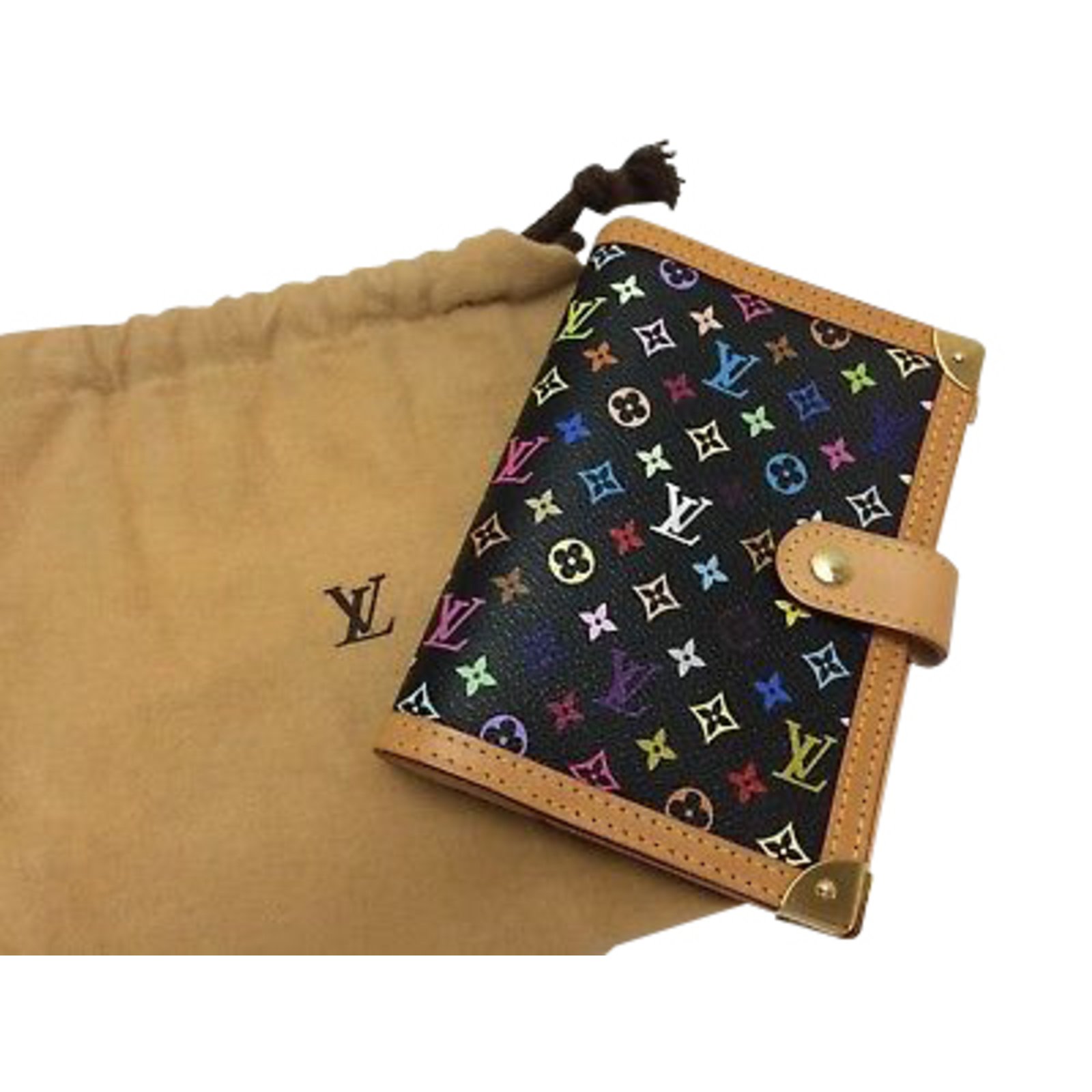 Love this Louis Vuitton PM agenda in black multicolor #fashion