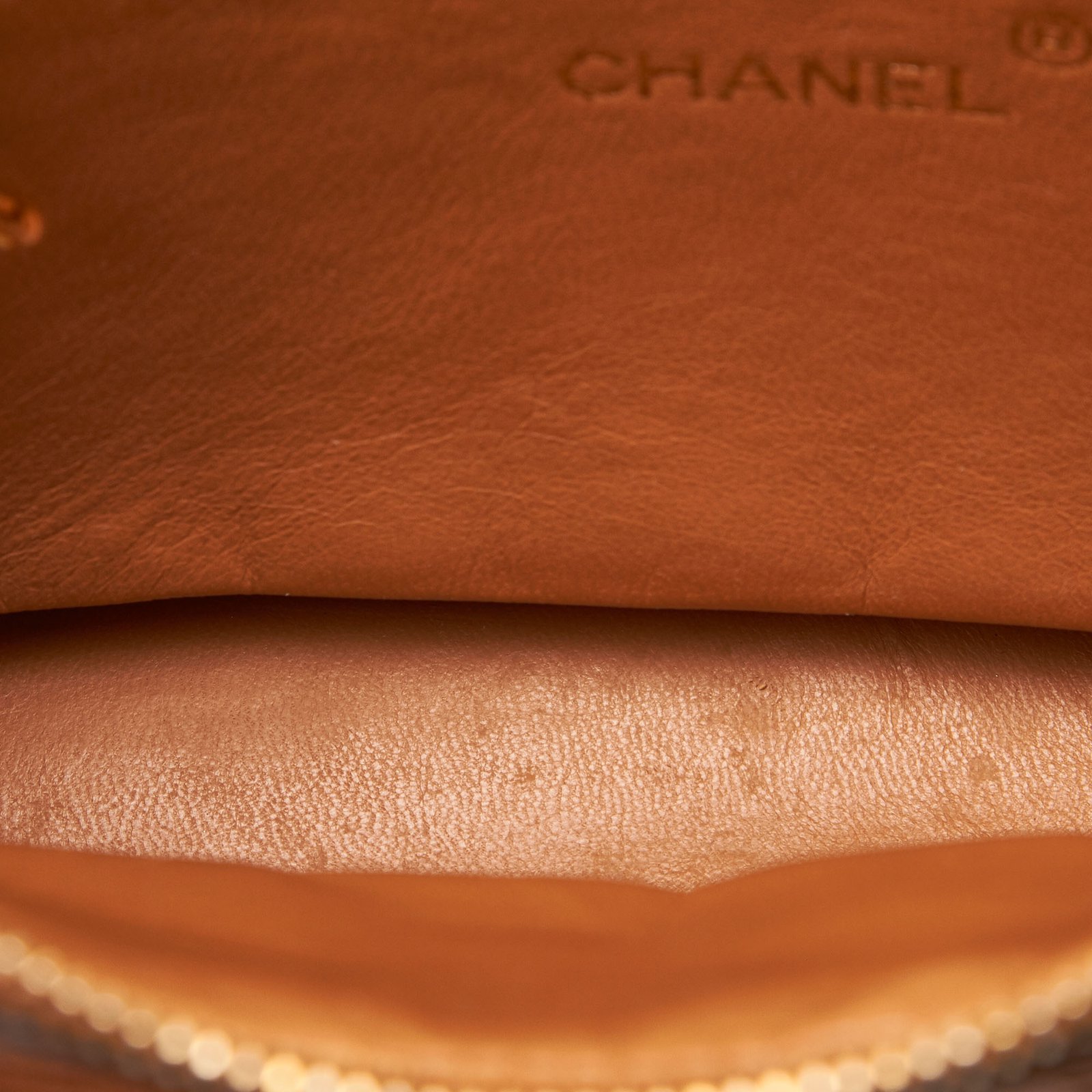 Chanel Ostrich Leather Shoulder Bag Brown Golden Exotic leather