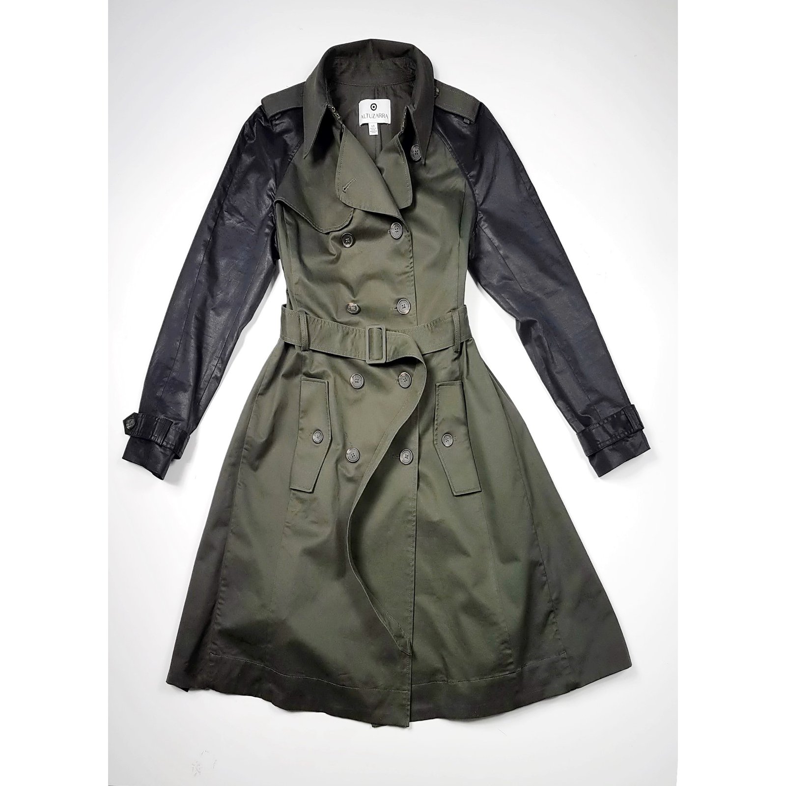 Altuzarra for Target Coat Military Trench Olive Black 2024 Size L NWT