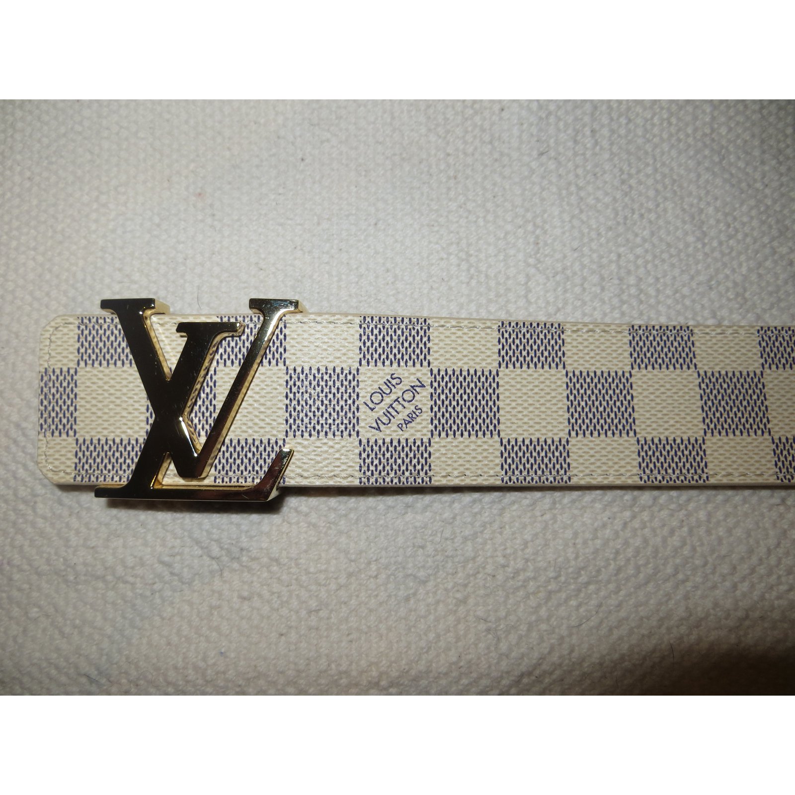 Authentic Louis Vuitton Micro Damier Ceinture LV Initial M6876
