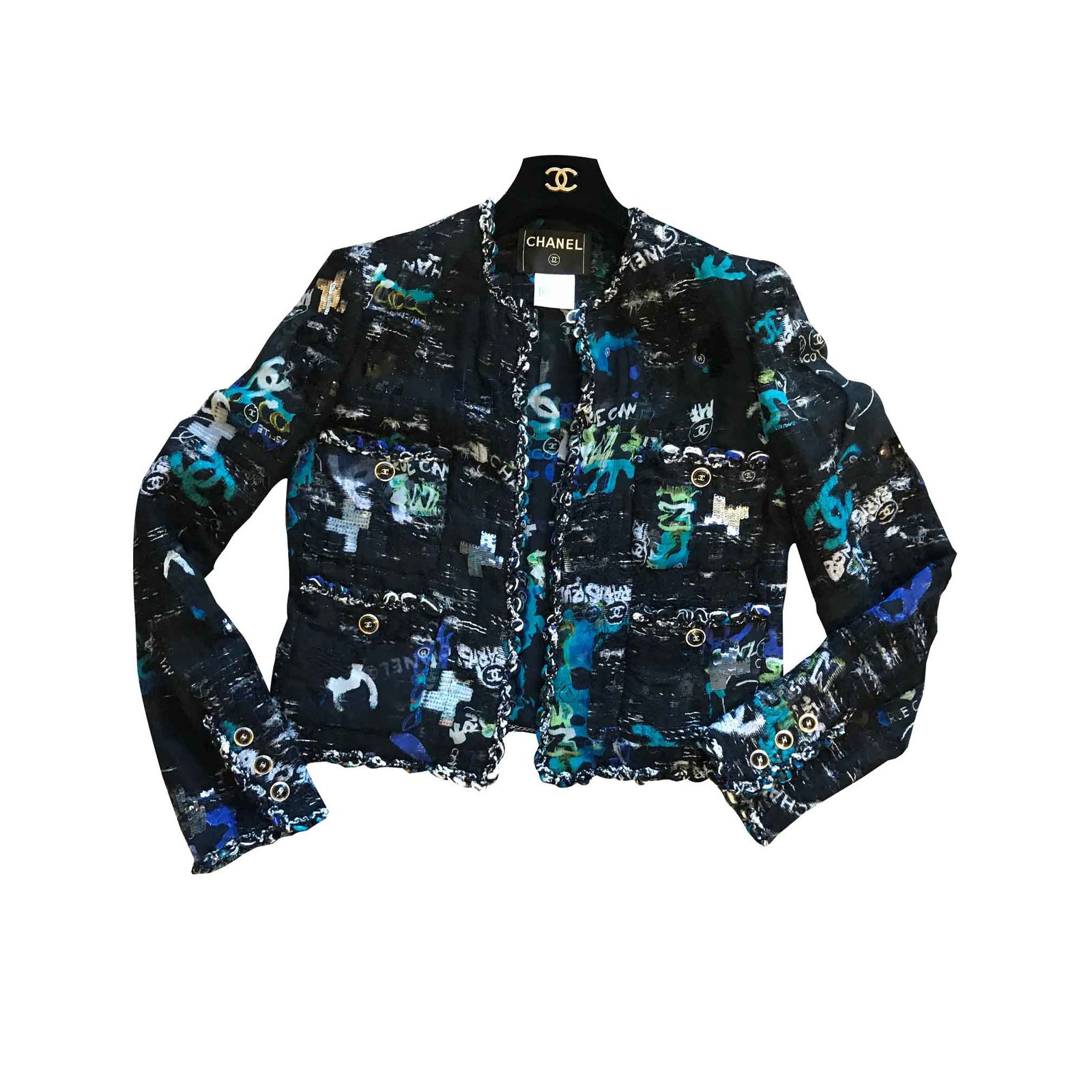 Chanel 07c Graffiti JACKET Multiple colors Tweed ref.92993 Joli Closet