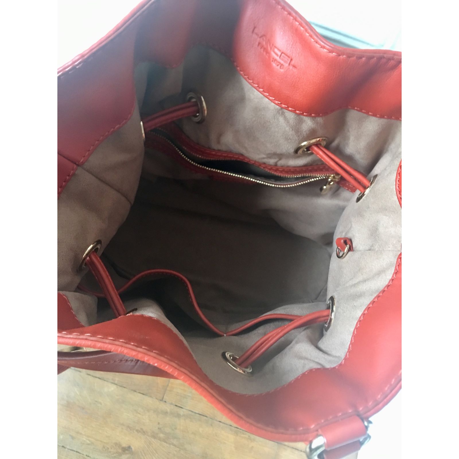 Sac Cabas Lancel 1er Flirt En Cuir Bleu - Occasion, Référence 035960081