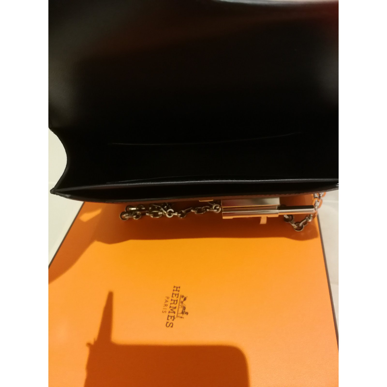 Hermès Verrou mini Black Goatskin ref.93652 - Joli Closet