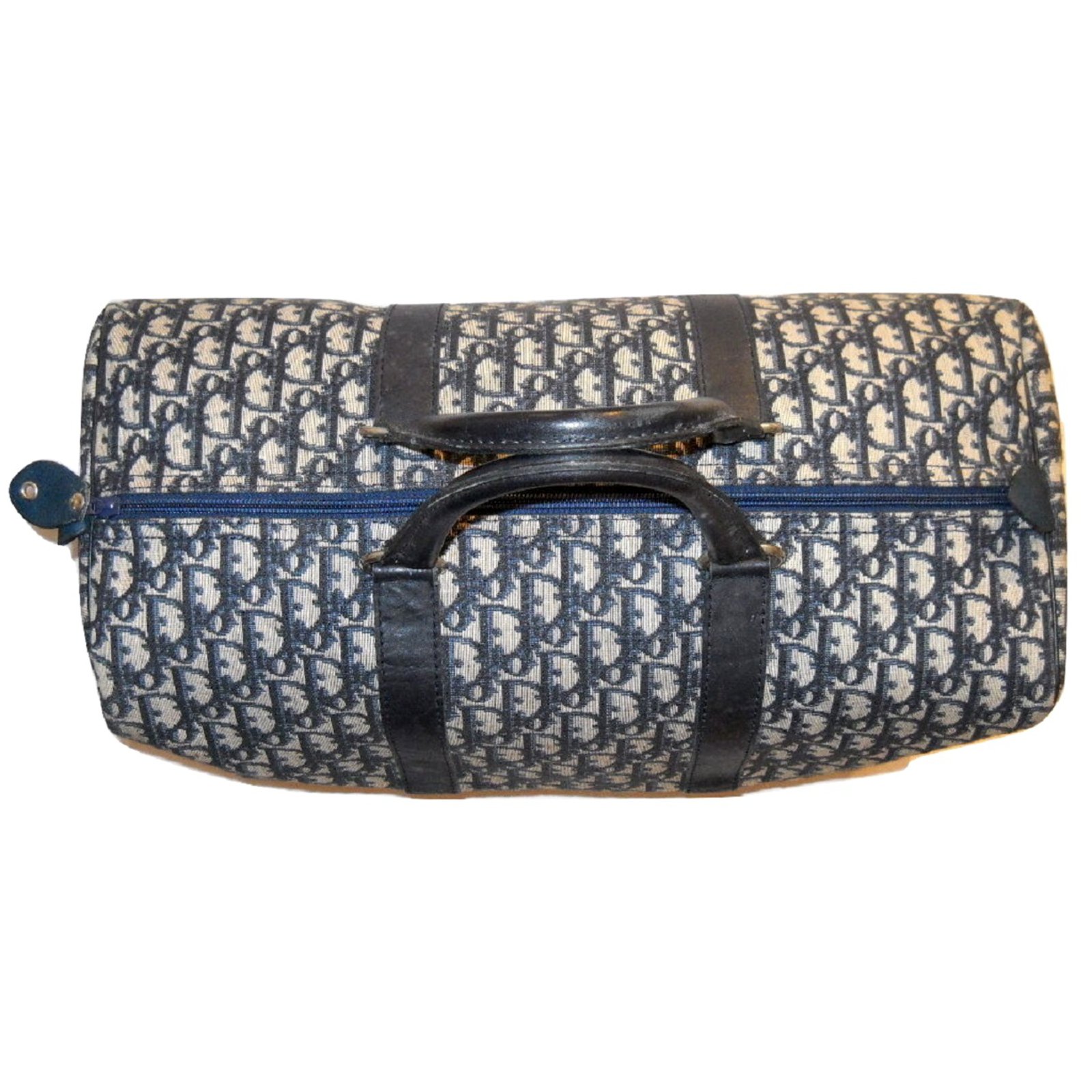 Christian Dior Travel bag Blue Cloth ref.11307 - Joli Closet