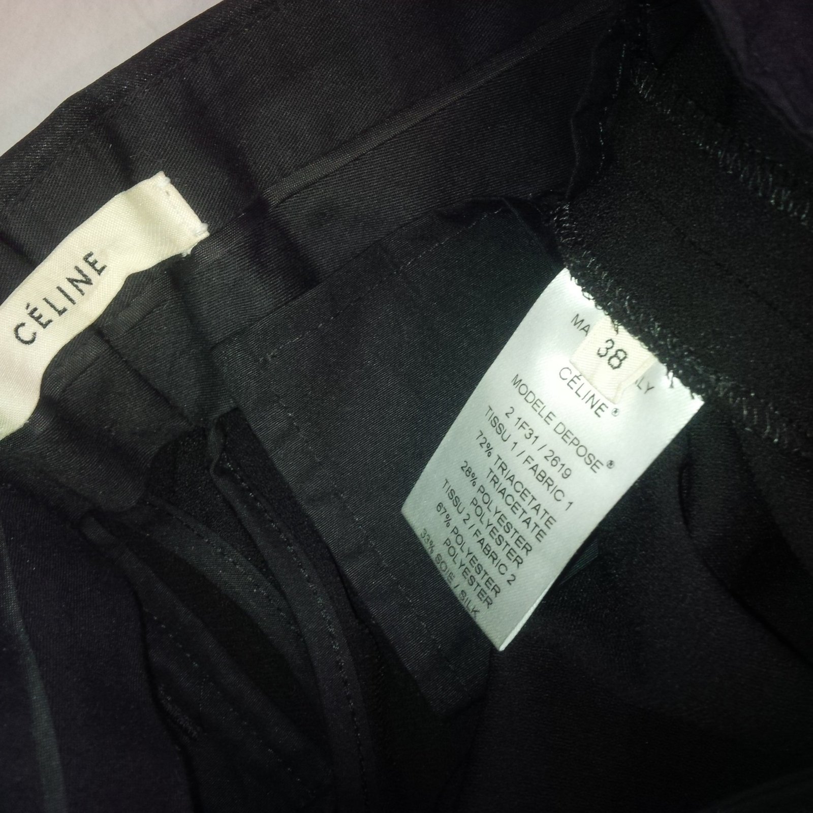 Céline Pants, leggings Black Triacetate ref.98198 - Joli Closet