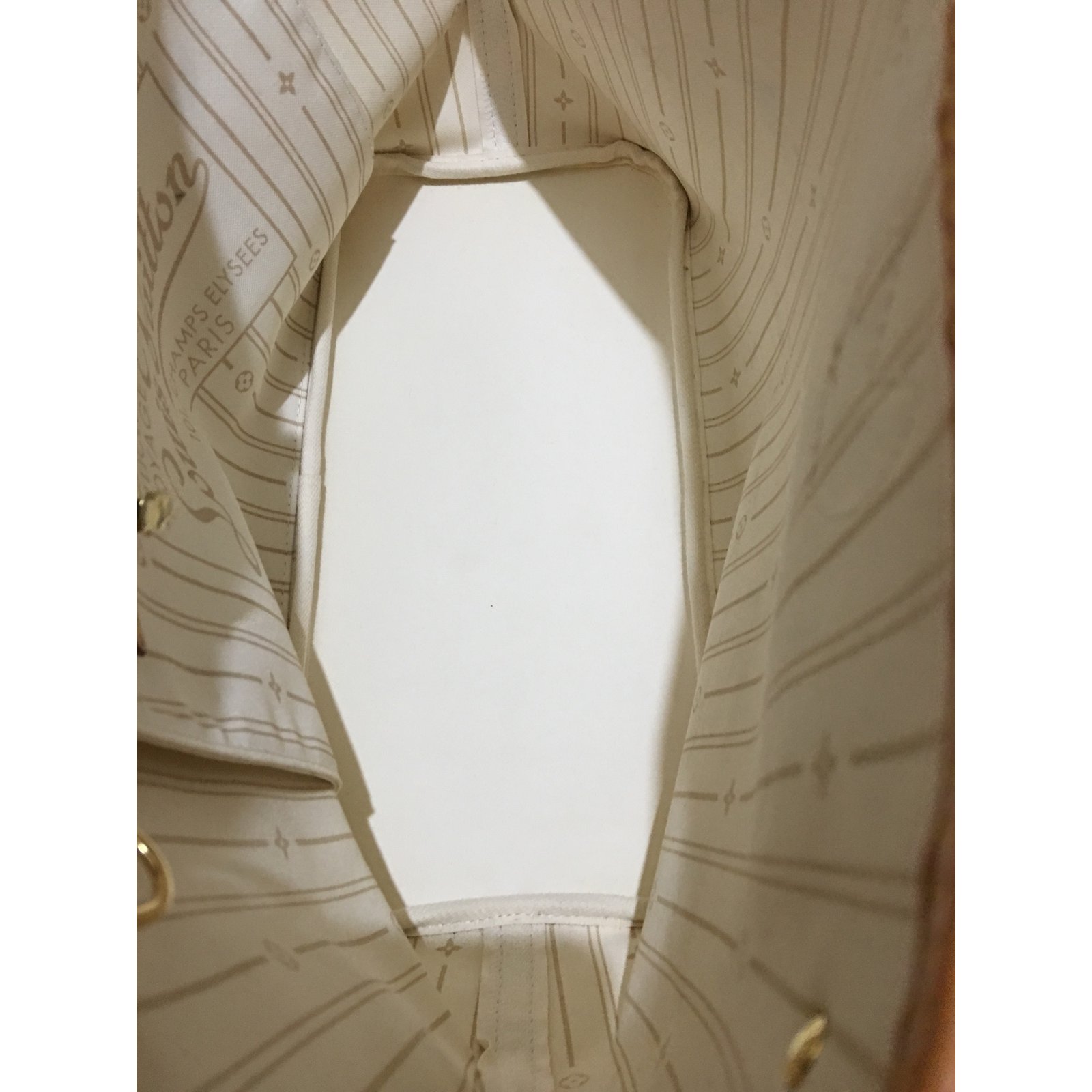 Louis Vuitton neverfull MM White ref.98274 - Joli Closet