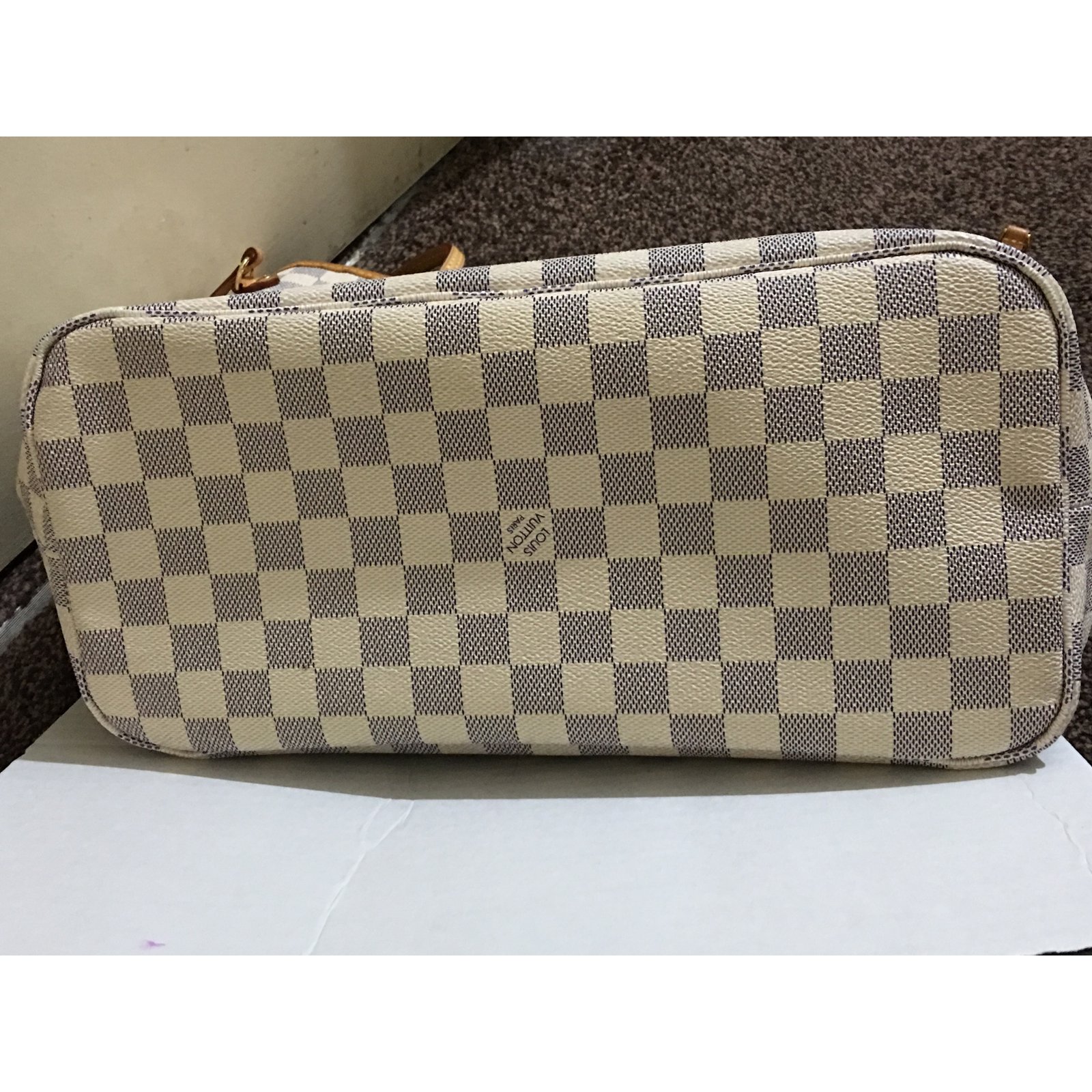 Louis Vuitton neverfull MM White ref.98274 - Joli Closet