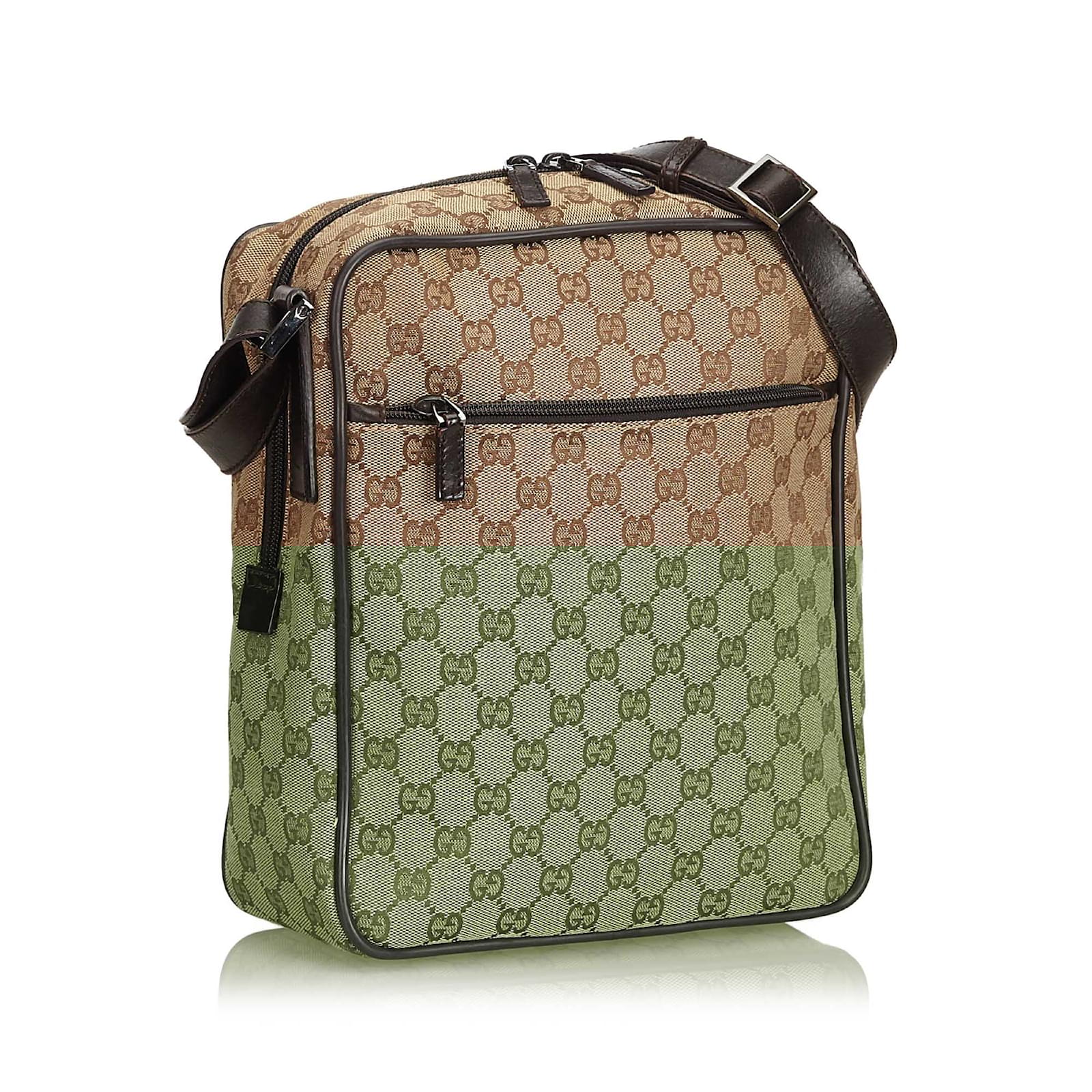 Guccissima Canvas Crossbody bag Brown Beige Leather Cloth Cloth ref.98399 Joli Closet