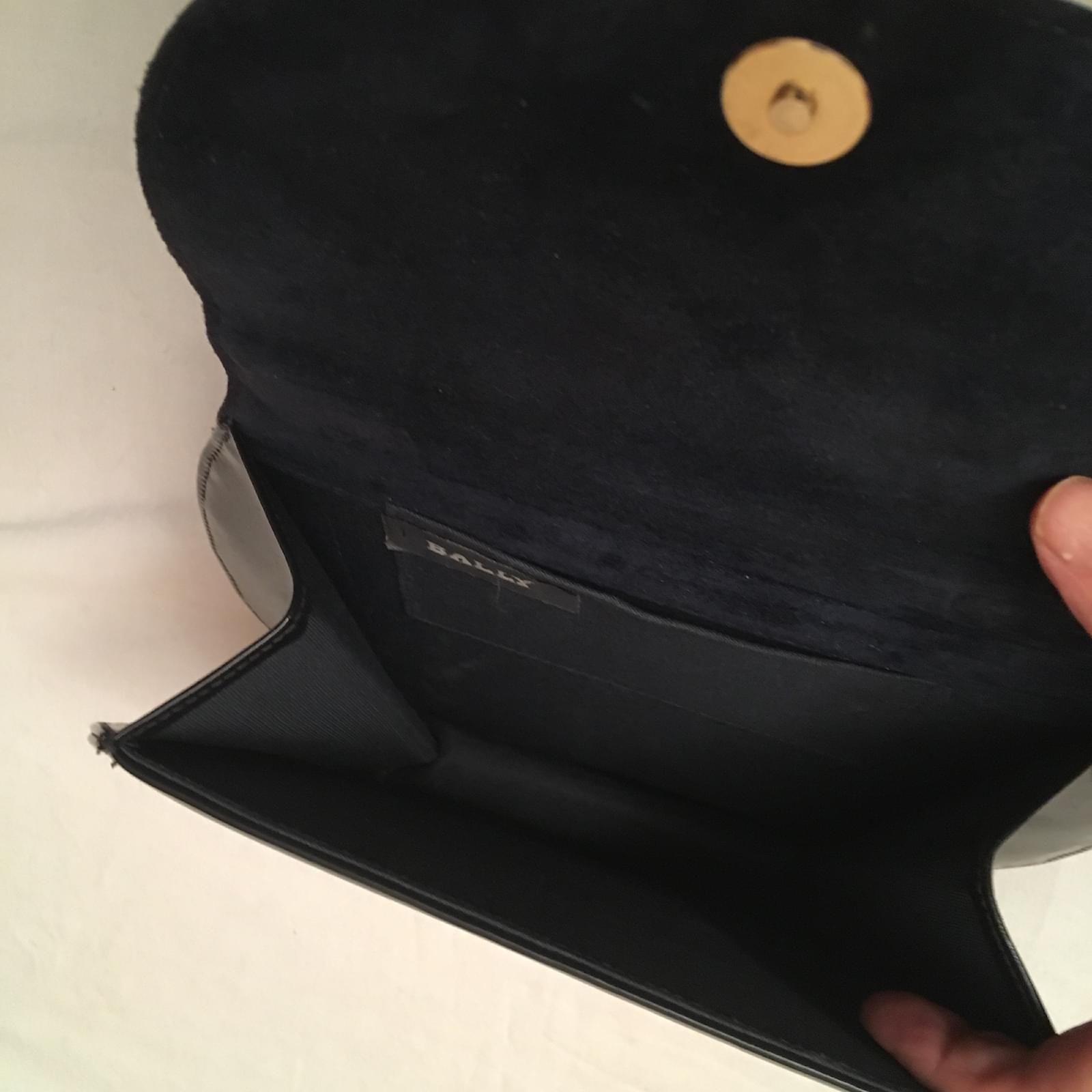 Bally Evening bag / pouch Black Patent leather ref.98471 Joli Closet