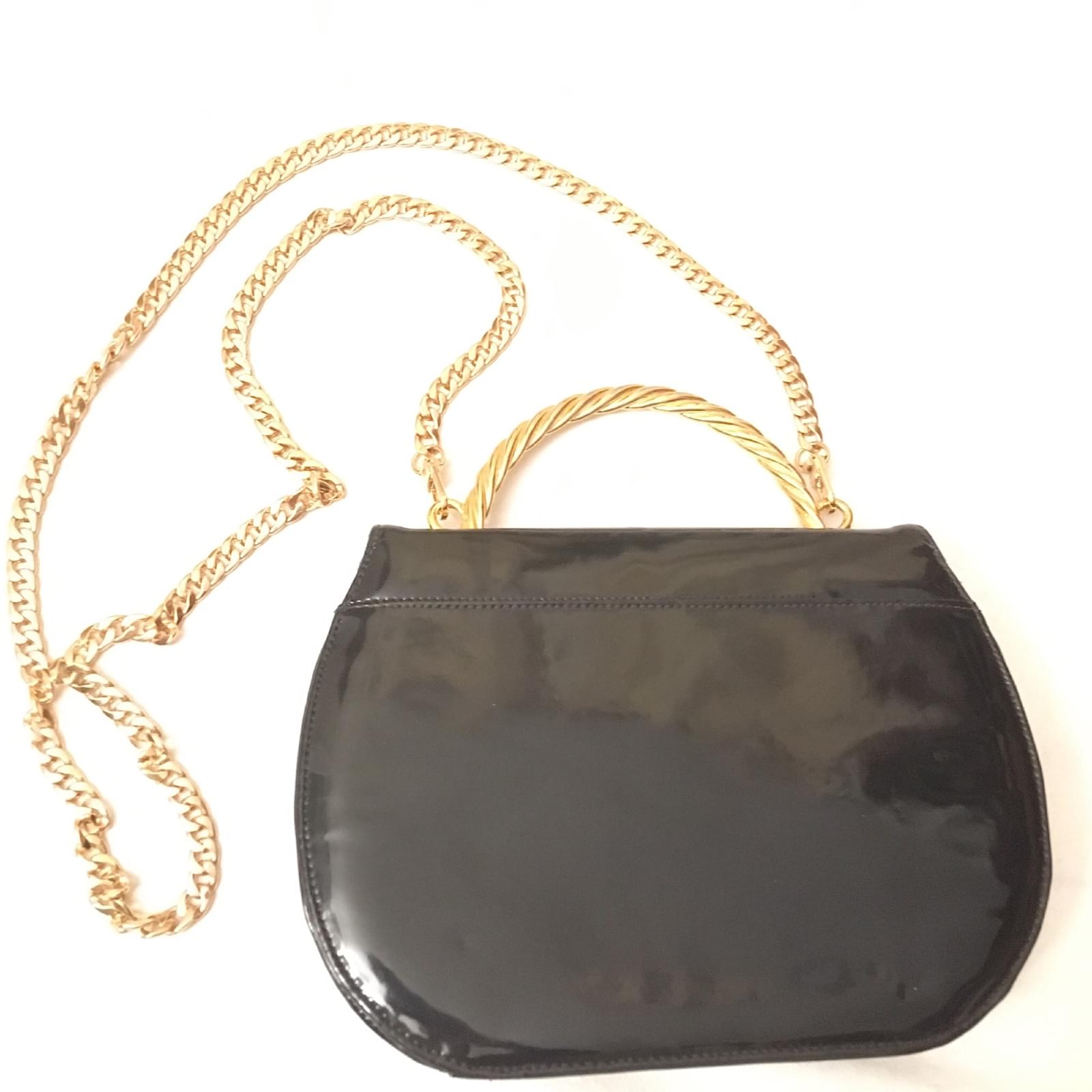 Bally Evening bag / pouch Black Patent leather ref.98471 Joli Closet