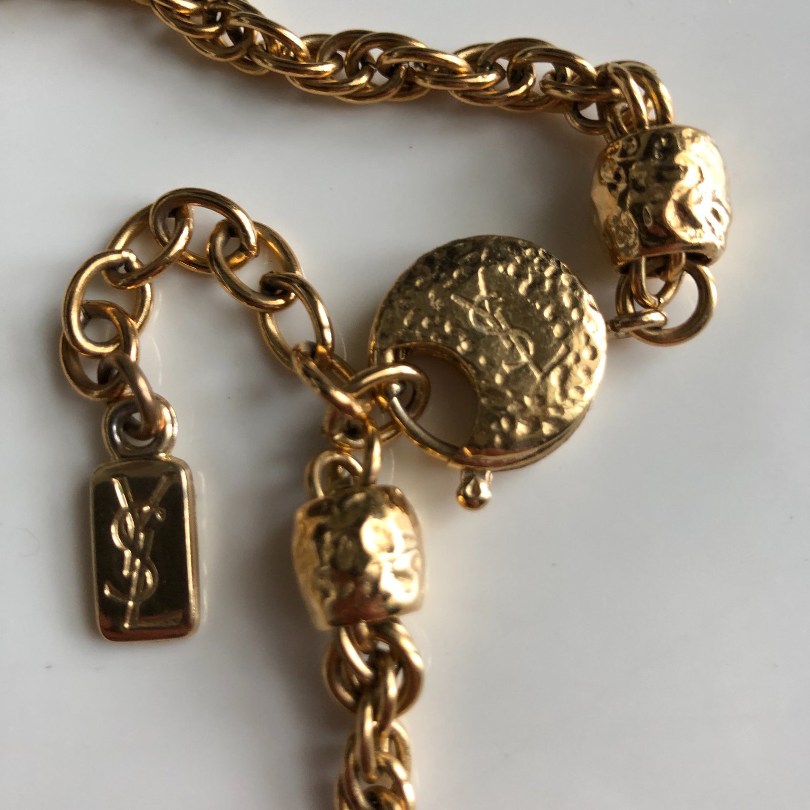 Yves Saint Laurent Collier Gripoix YSL Golden Metal ref.98780 - Joli Closet