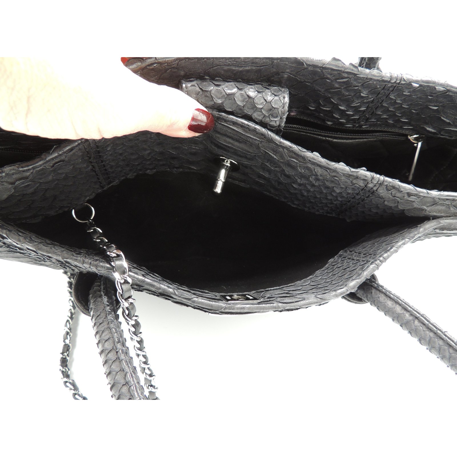 CHANEL BAG EXECUTIVE TOTE BAG PYTHON RARISSIME! Black Exotic leather  ref.99139 - Joli Closet