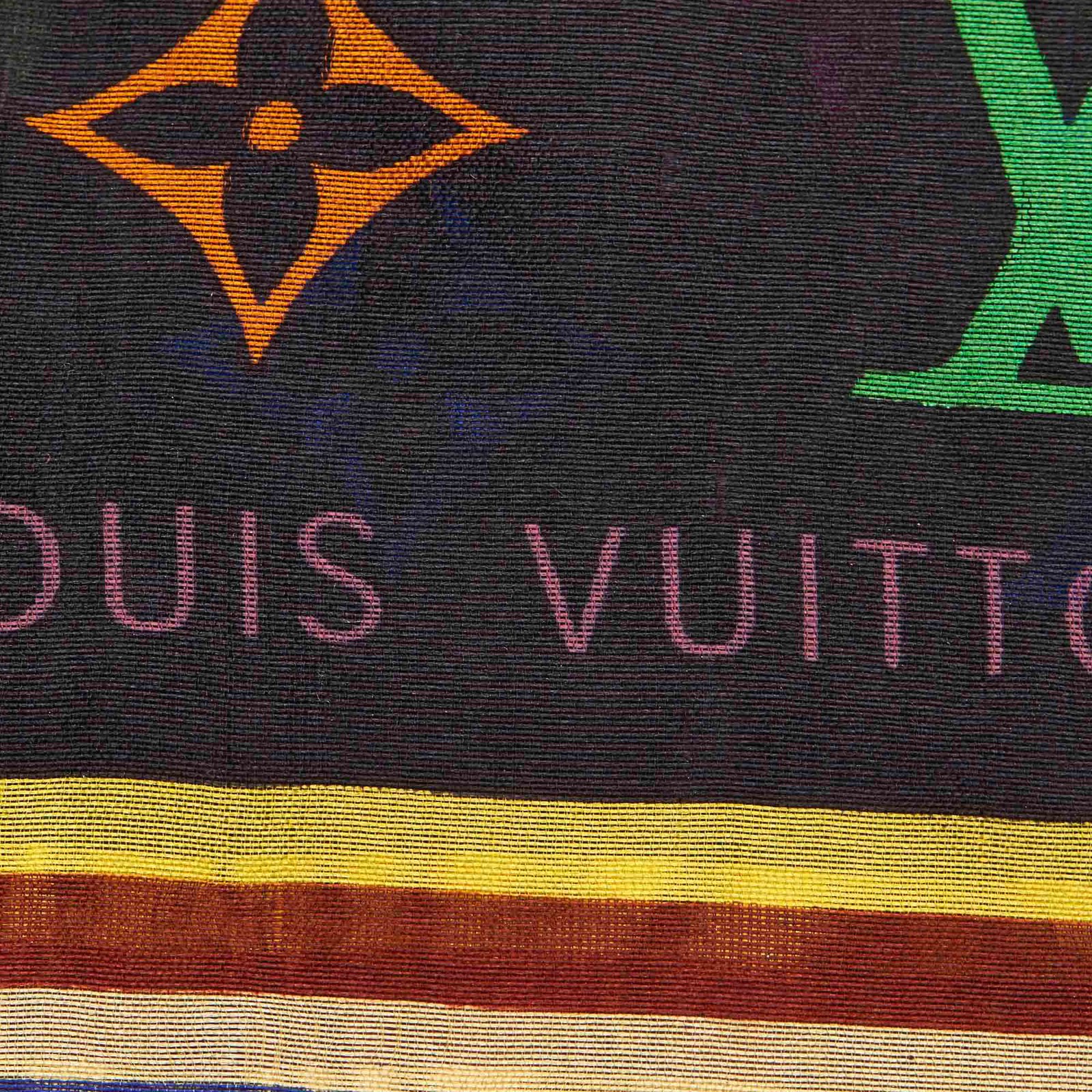 Louis Vuitton Monogram Mini Silk Scarf Black Multiple colors Cloth  ref.99215 - Joli Closet