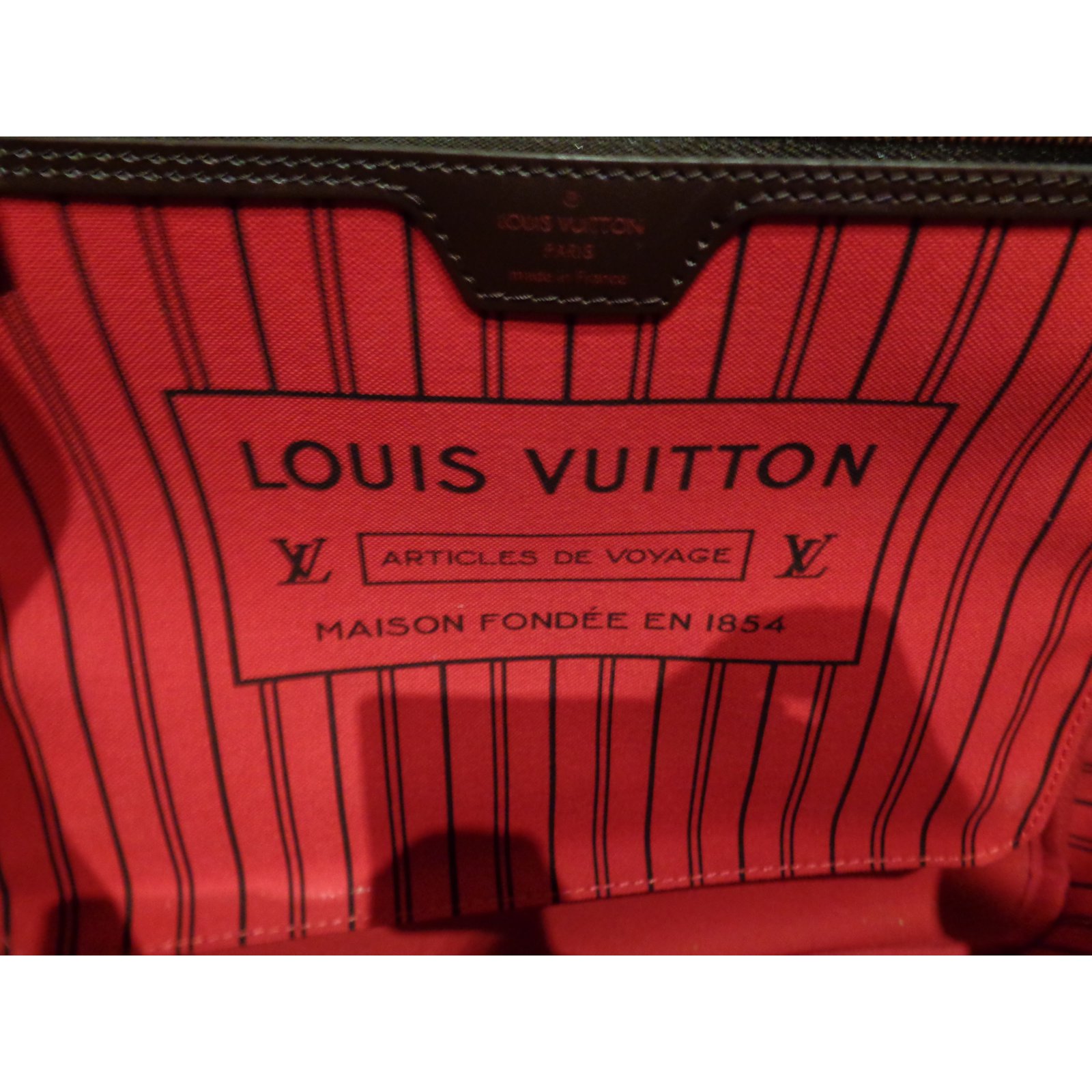 Louis Vuitton Neverfull Medium Model Brown Cloth ref.99275 - Joli