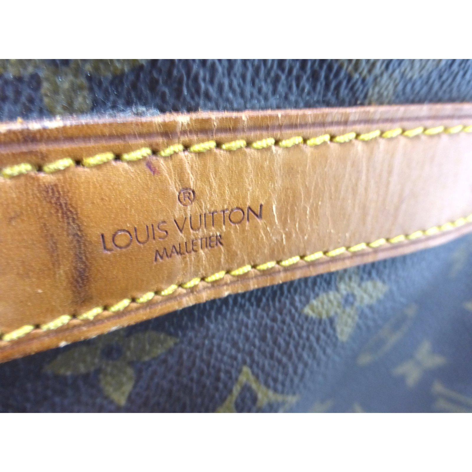 Louis Vuitton keepall50 monogram shoulder strap Brown Leather ref
