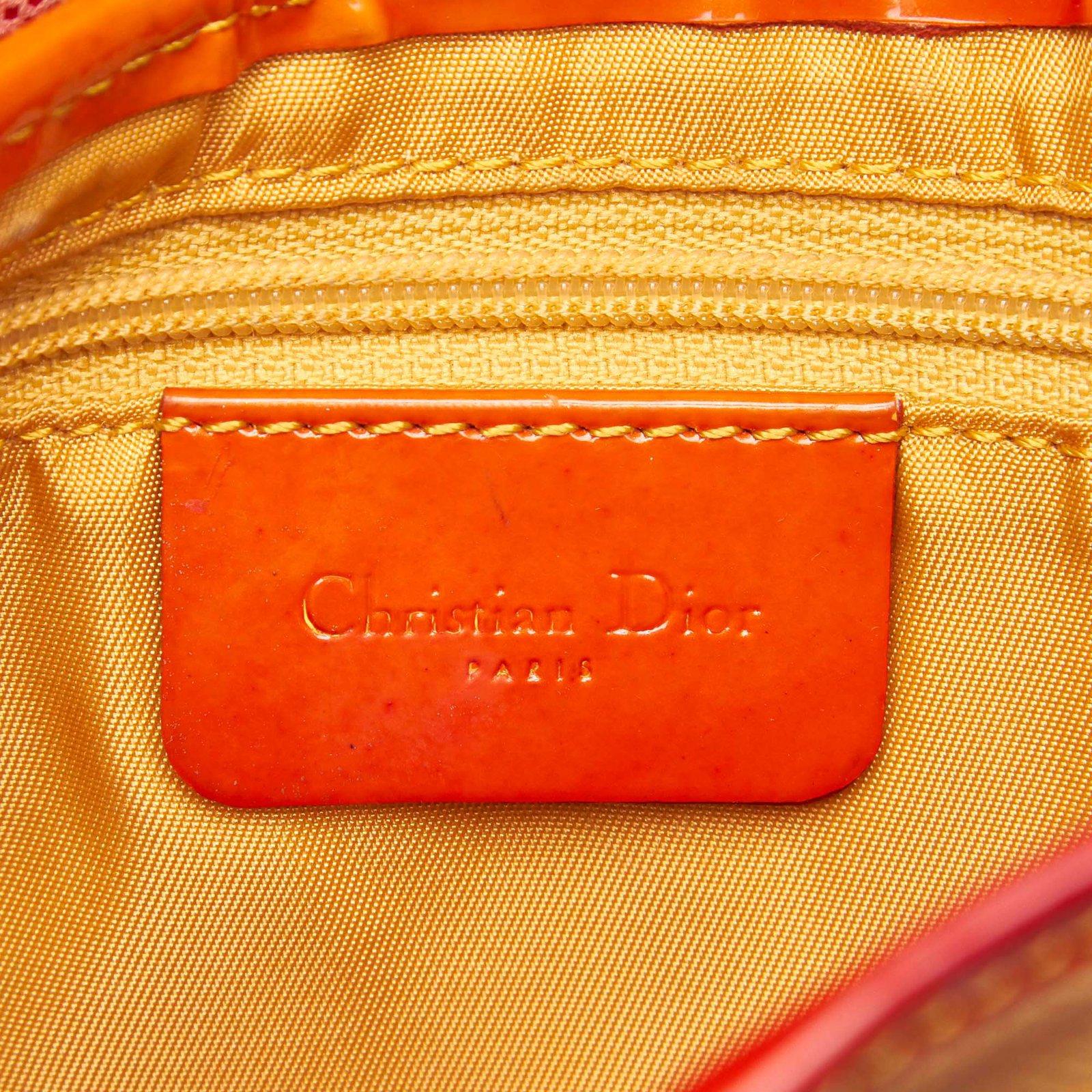 Dior Tie Dye Embossed Suede Saddle Bag Orange Yellow Leather ref.100102 -  Joli Closet