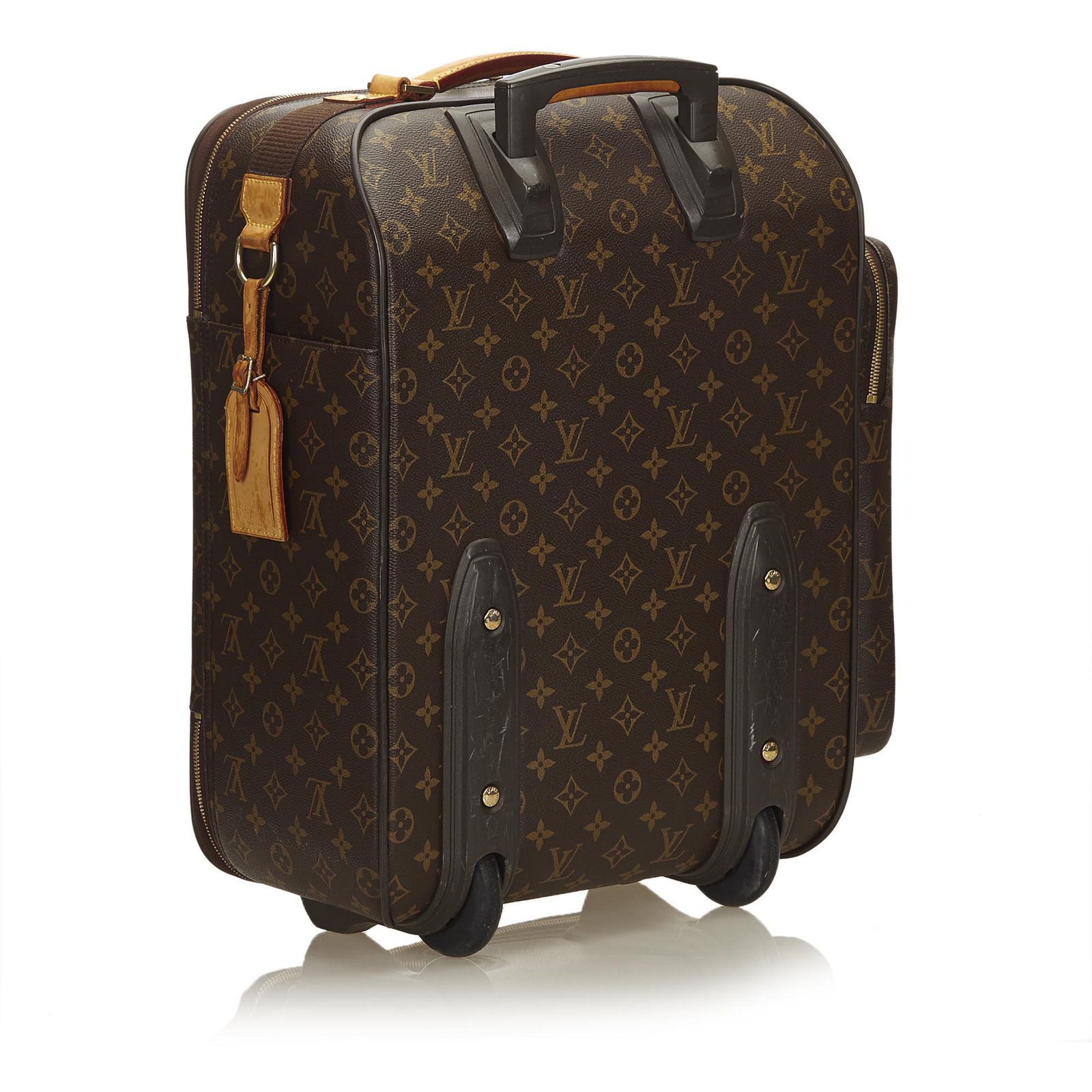 Louis Vuitton Monogram Bosphore 50 Trolley Brown Leather Cloth ref.100357 -  Joli Closet