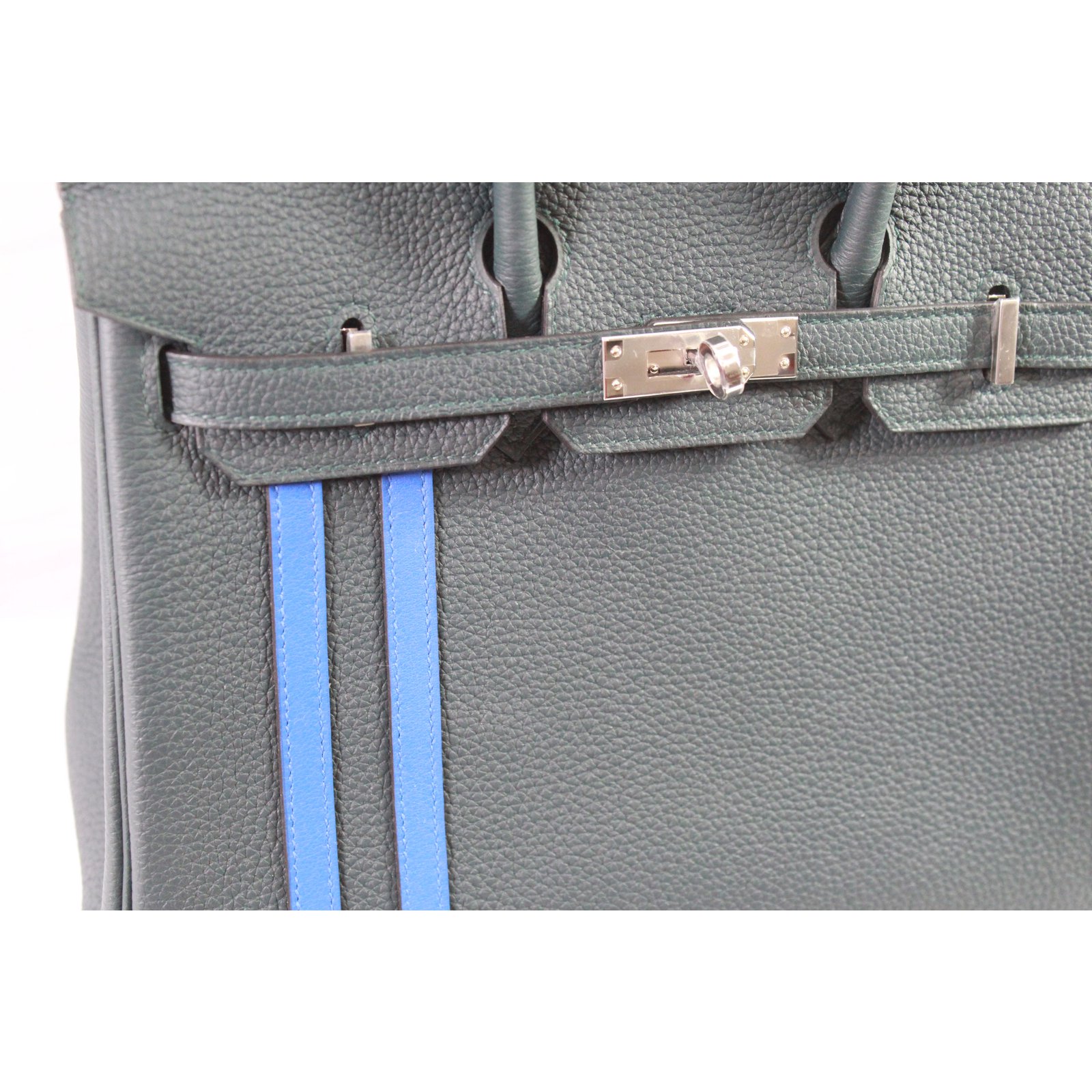 Birkin 25 leather handbag Hermès Green in Leather - 36952723