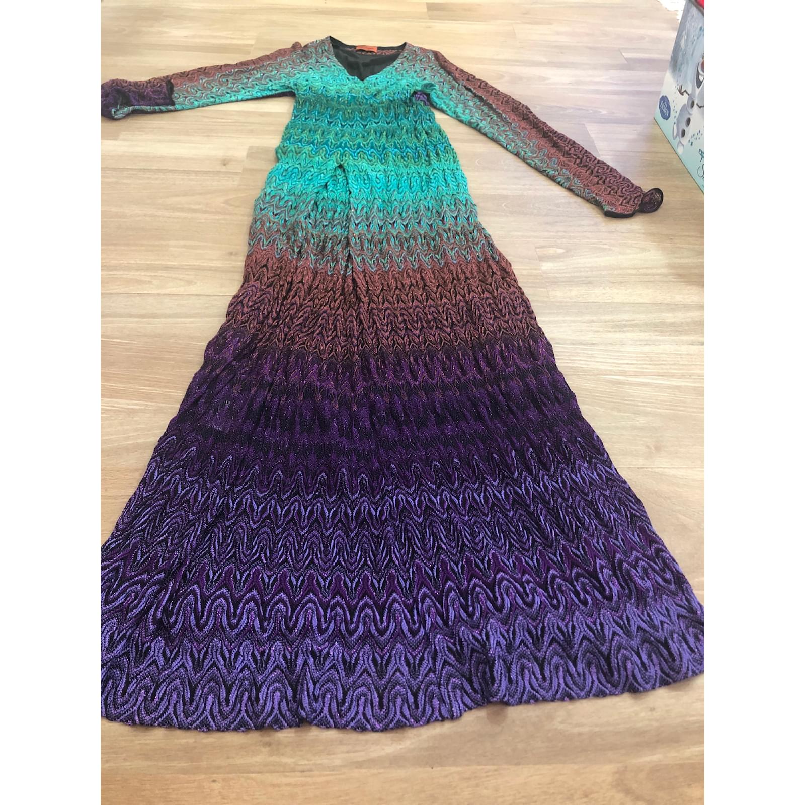 Missoni Robe longue longue Rayon Multicolore ref.101161 Joli Closet