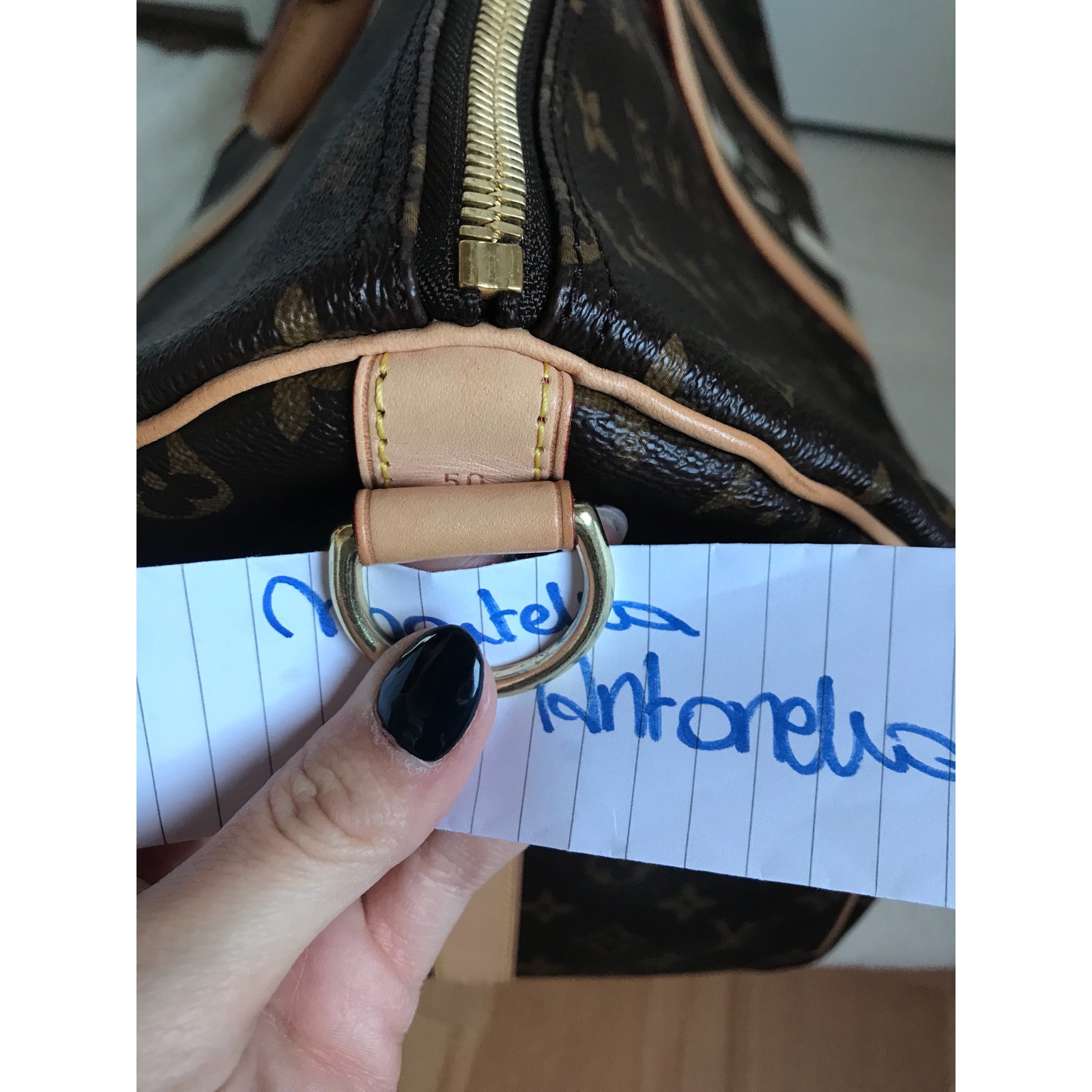 Louis Vuitton Keepall Shoulder Strap My Monogram Dark brown Cloth  ref.101180 - Joli Closet