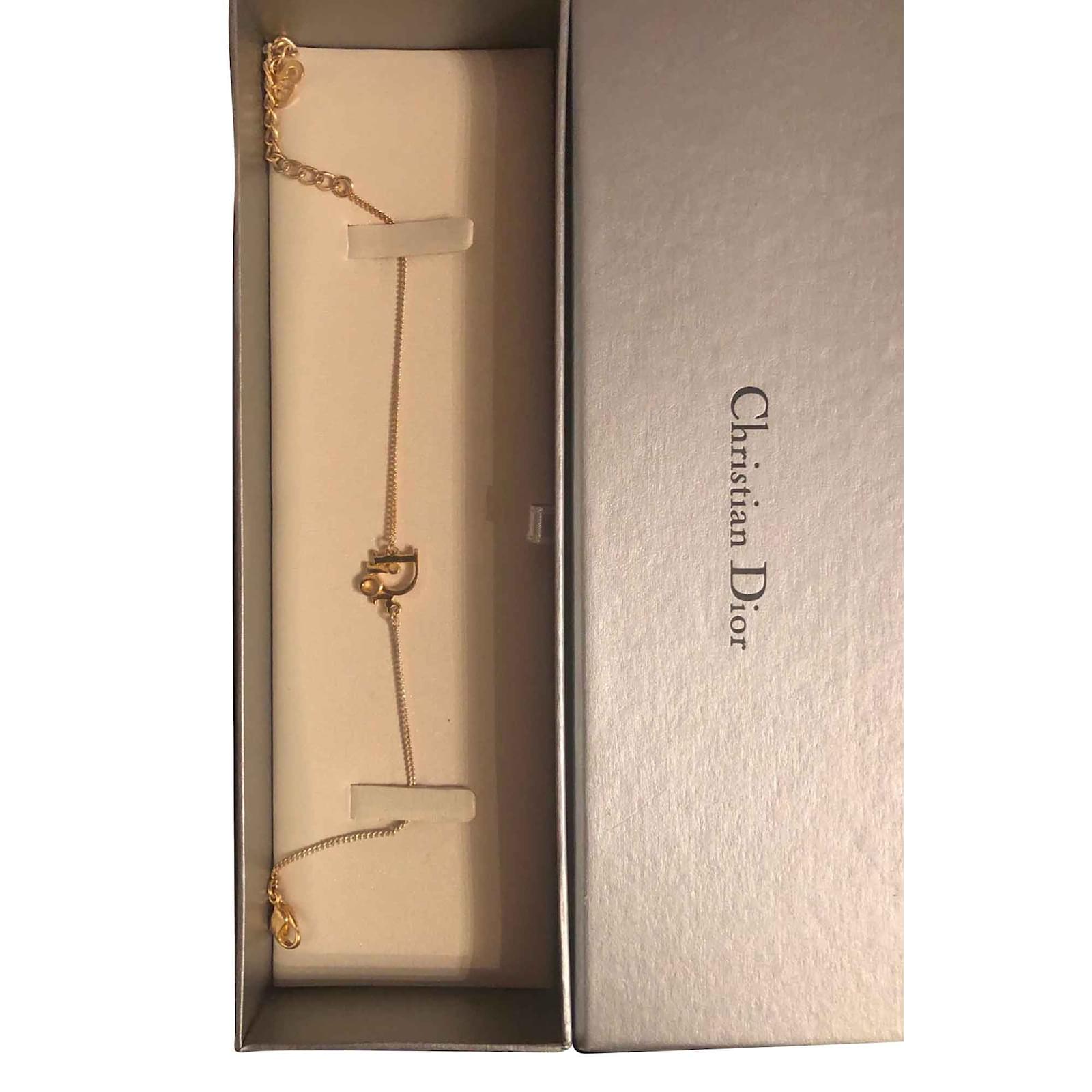 Christian Dior Dior oblique bracelet Golden Metal ref.101865 Joli Closet